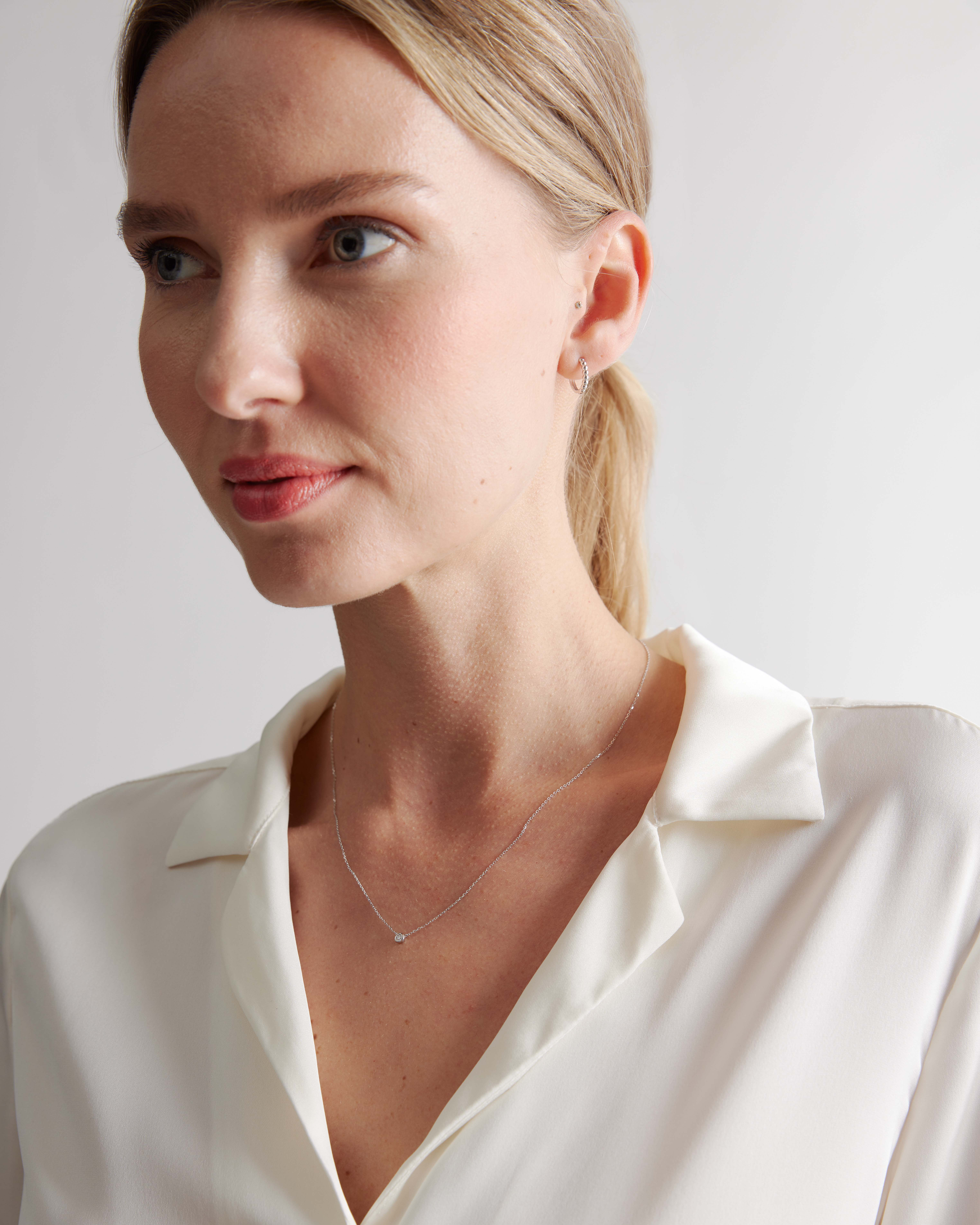14K Gold Beaded Hoops — Image 3