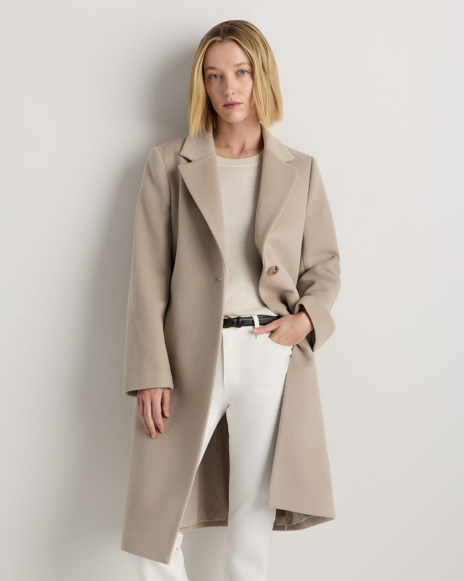Wool Cashmere Classic Single-Breasted Coat — Image 37