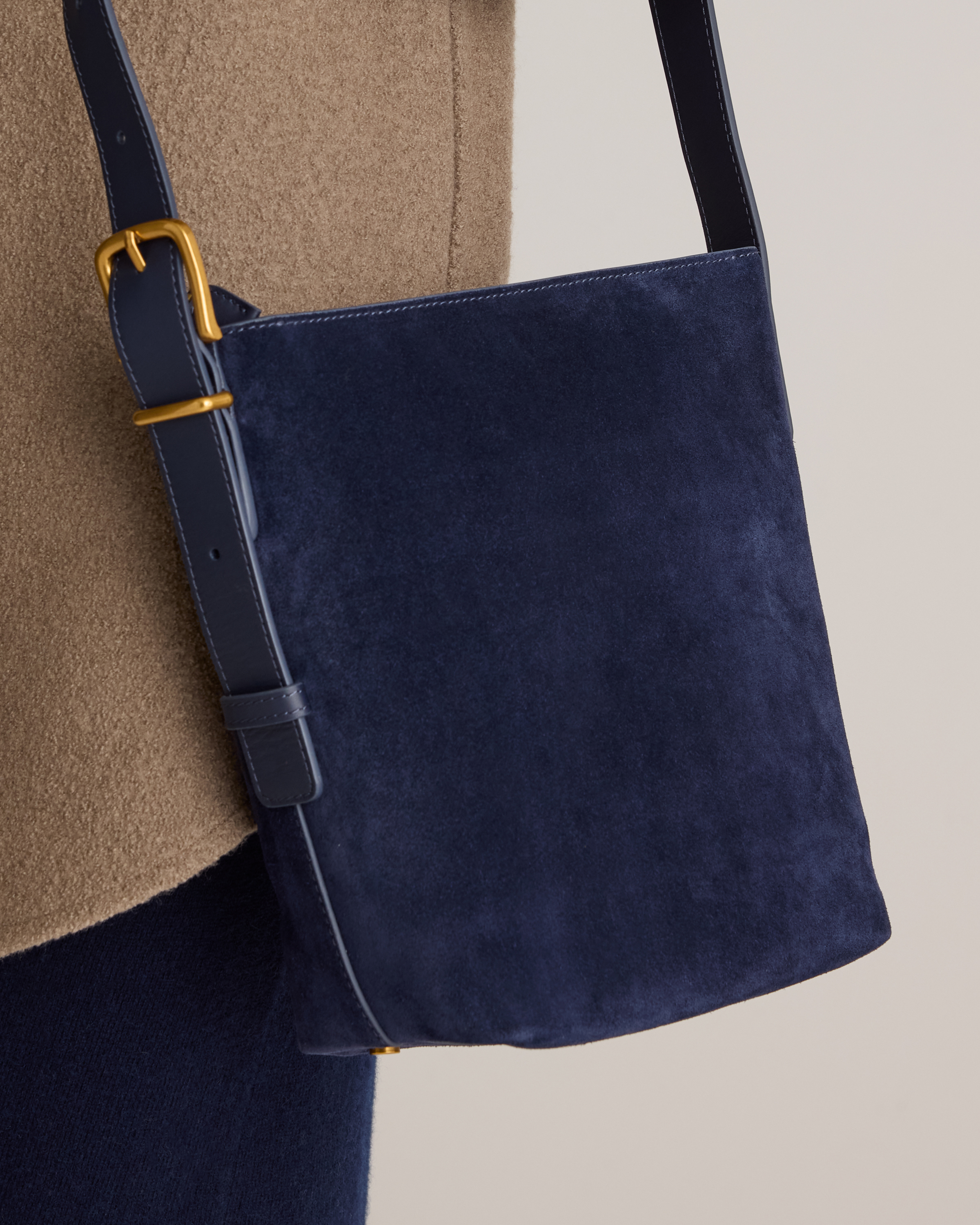 Italian Suede Bucket Crossbody — Image 7
