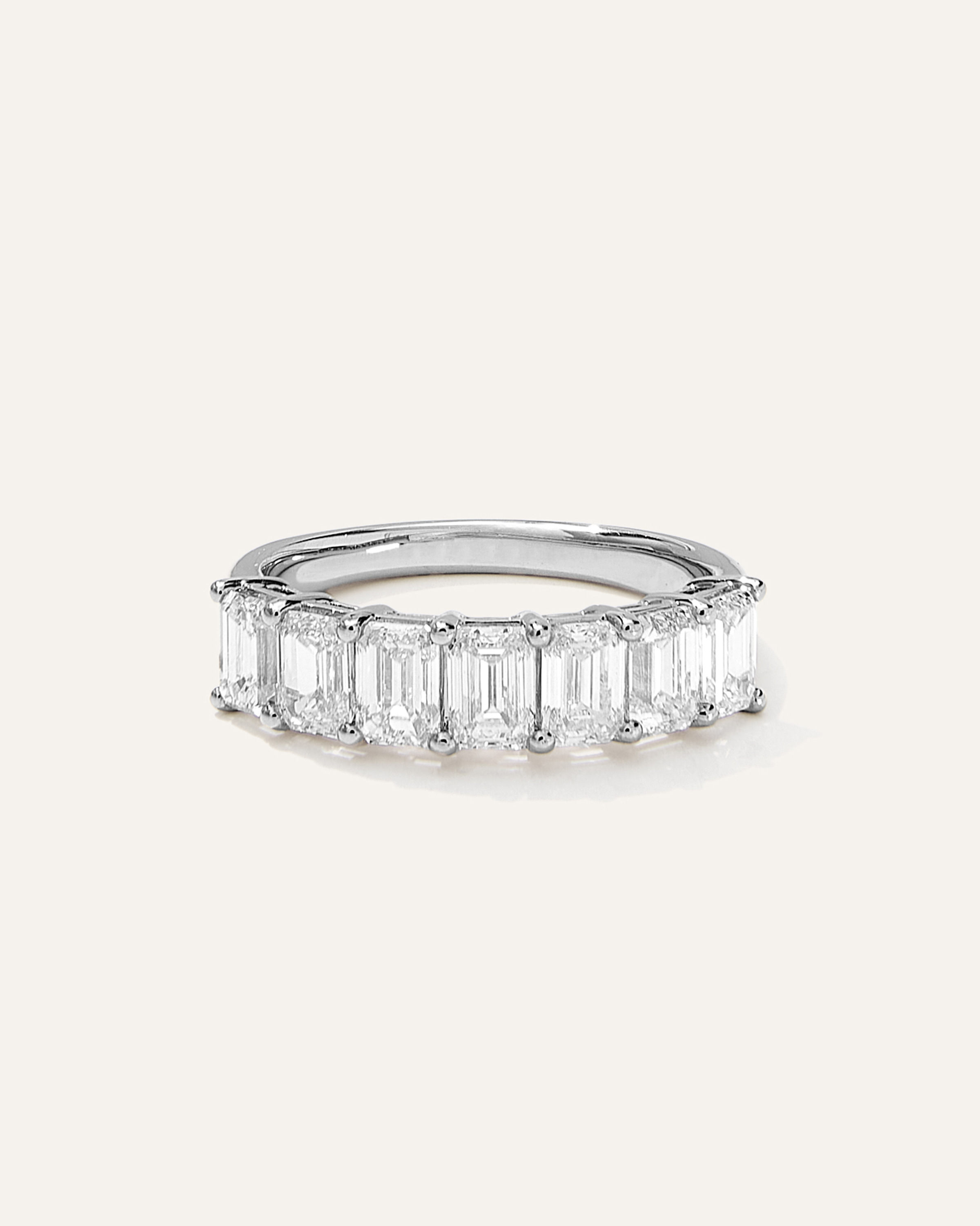 Lab Grown Diamond Emerald Seven Stone Band — Image 10