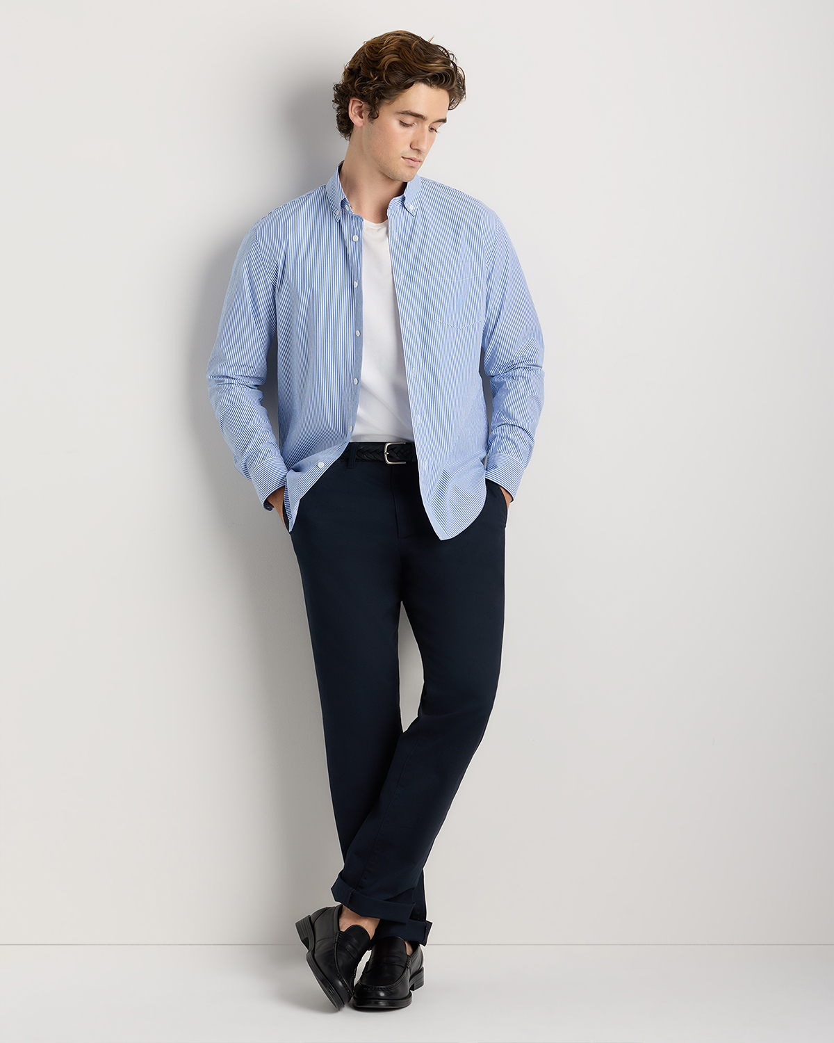 Organic Cotton Stretch Poplin Shirt — Image 35