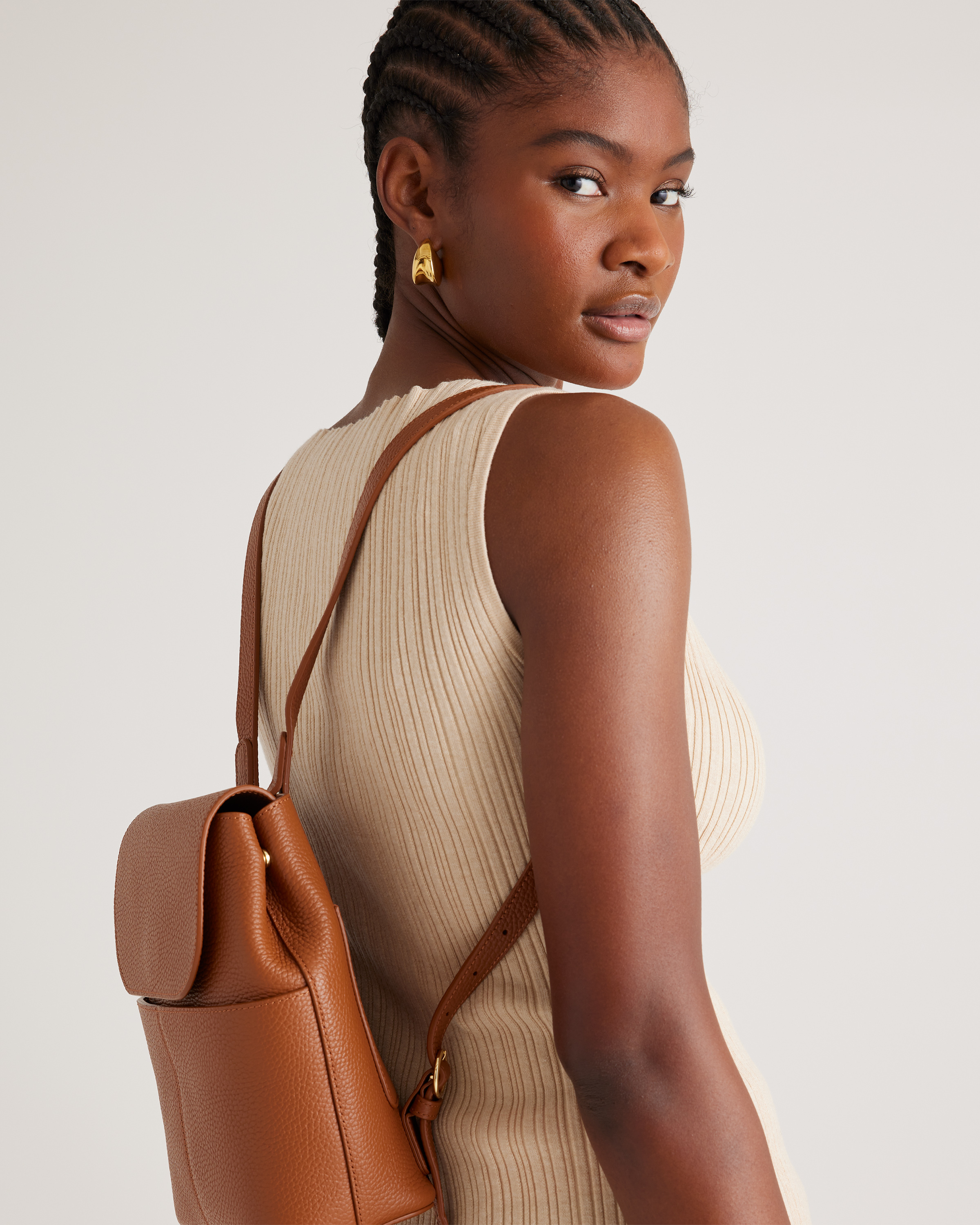 Italian Leather Small Backpack — Image 11