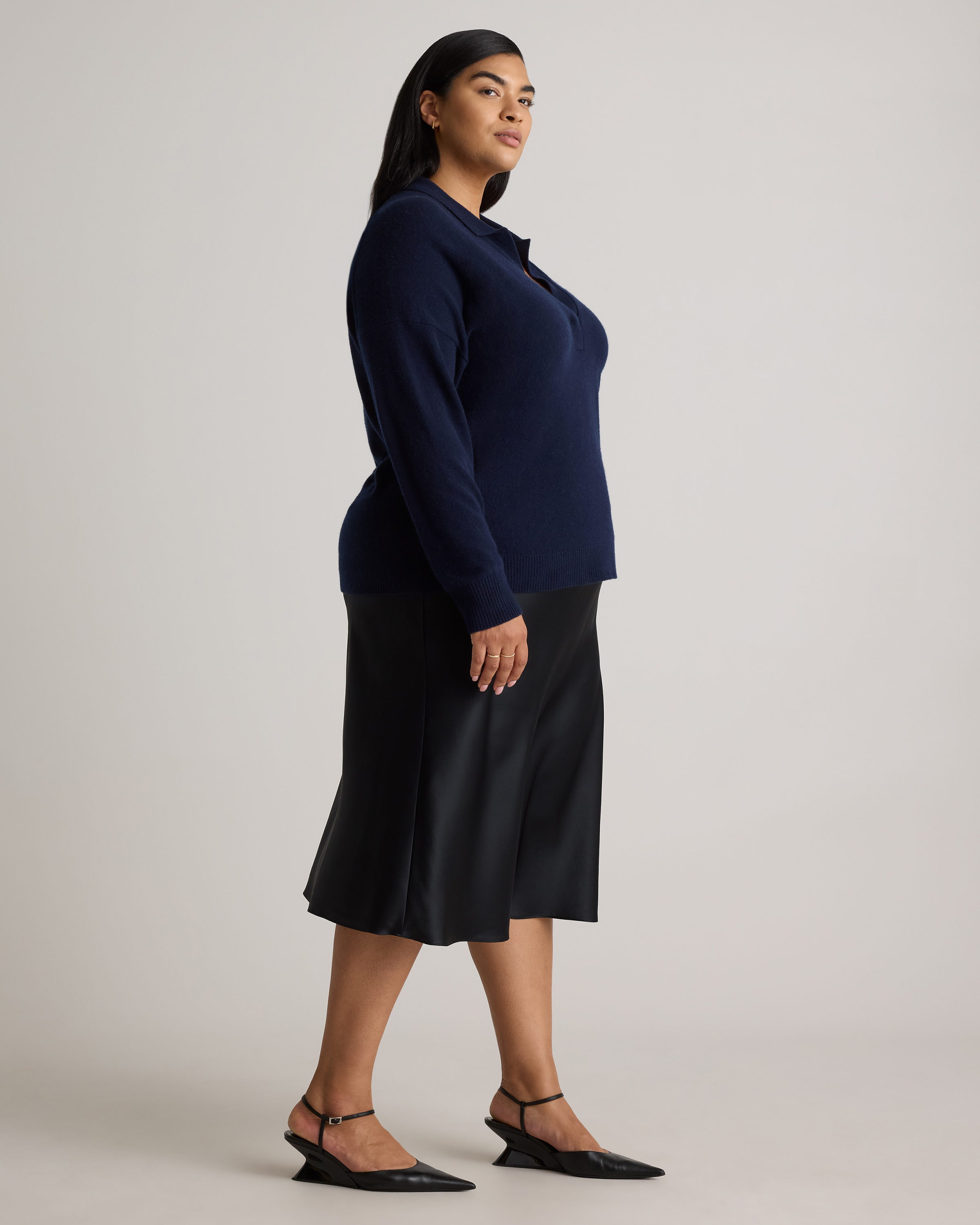 Mongolian Cashmere Polo Sweater — Image 19