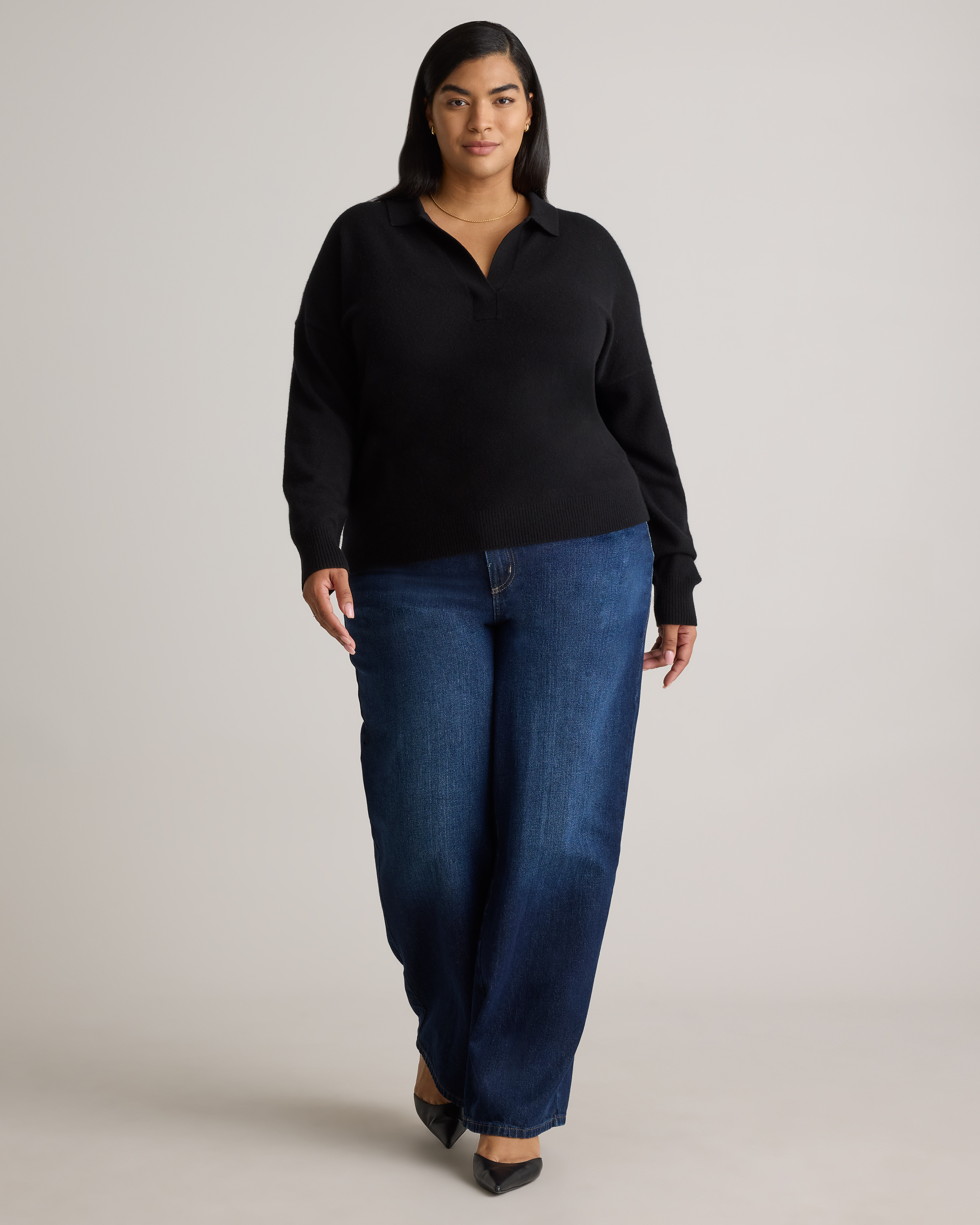 Mongolian Cashmere Polo Sweater — Image 14