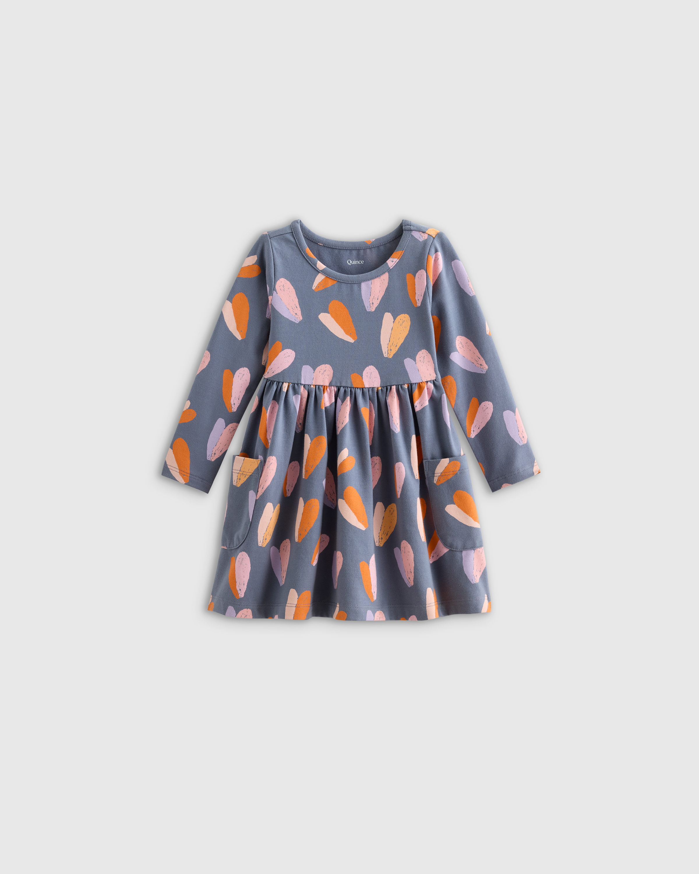 Organic Cotton Long Sleeve Fit and Flare Pocket Dress — Image 11