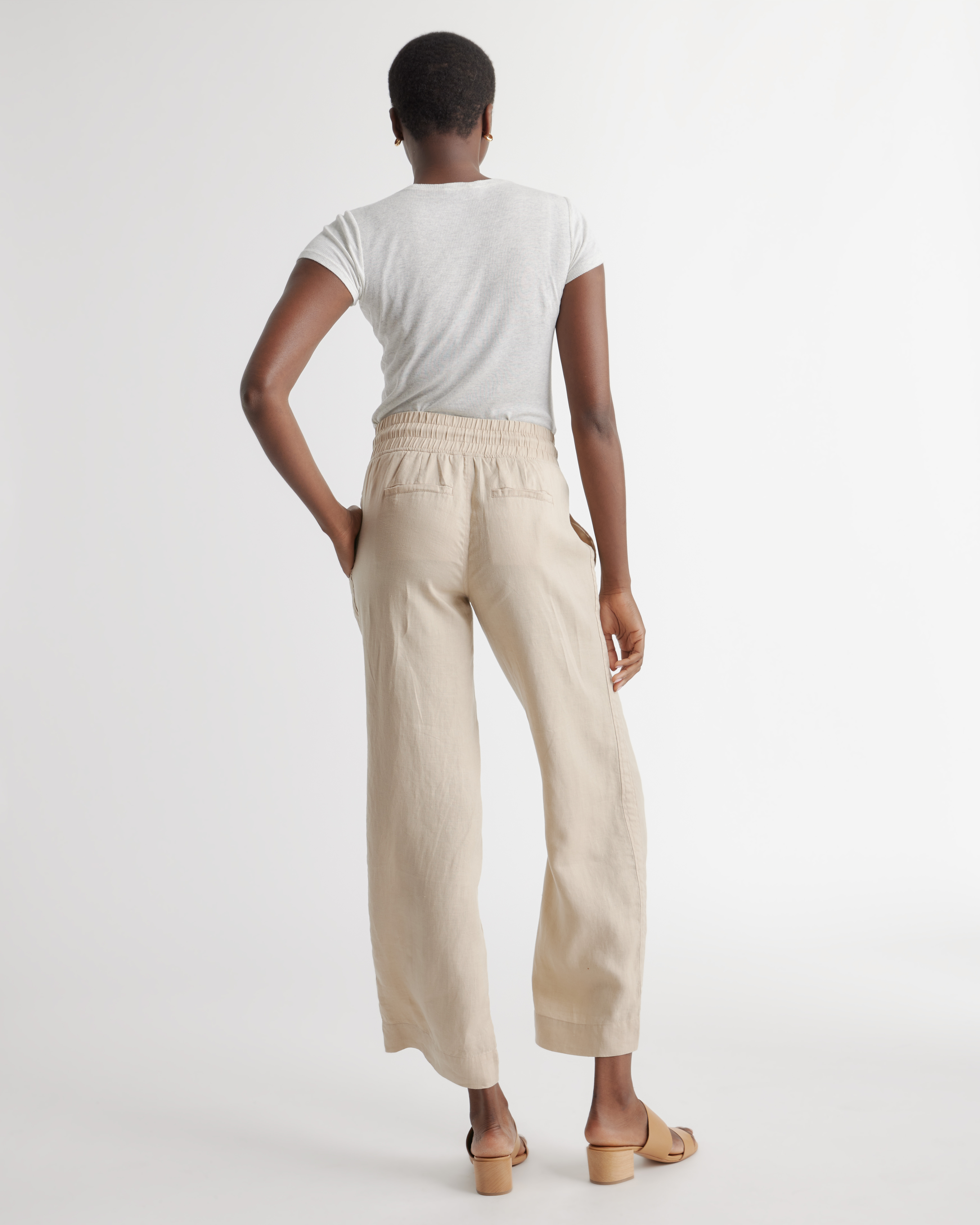 100% European Linen Wide Leg Pants — Image 13
