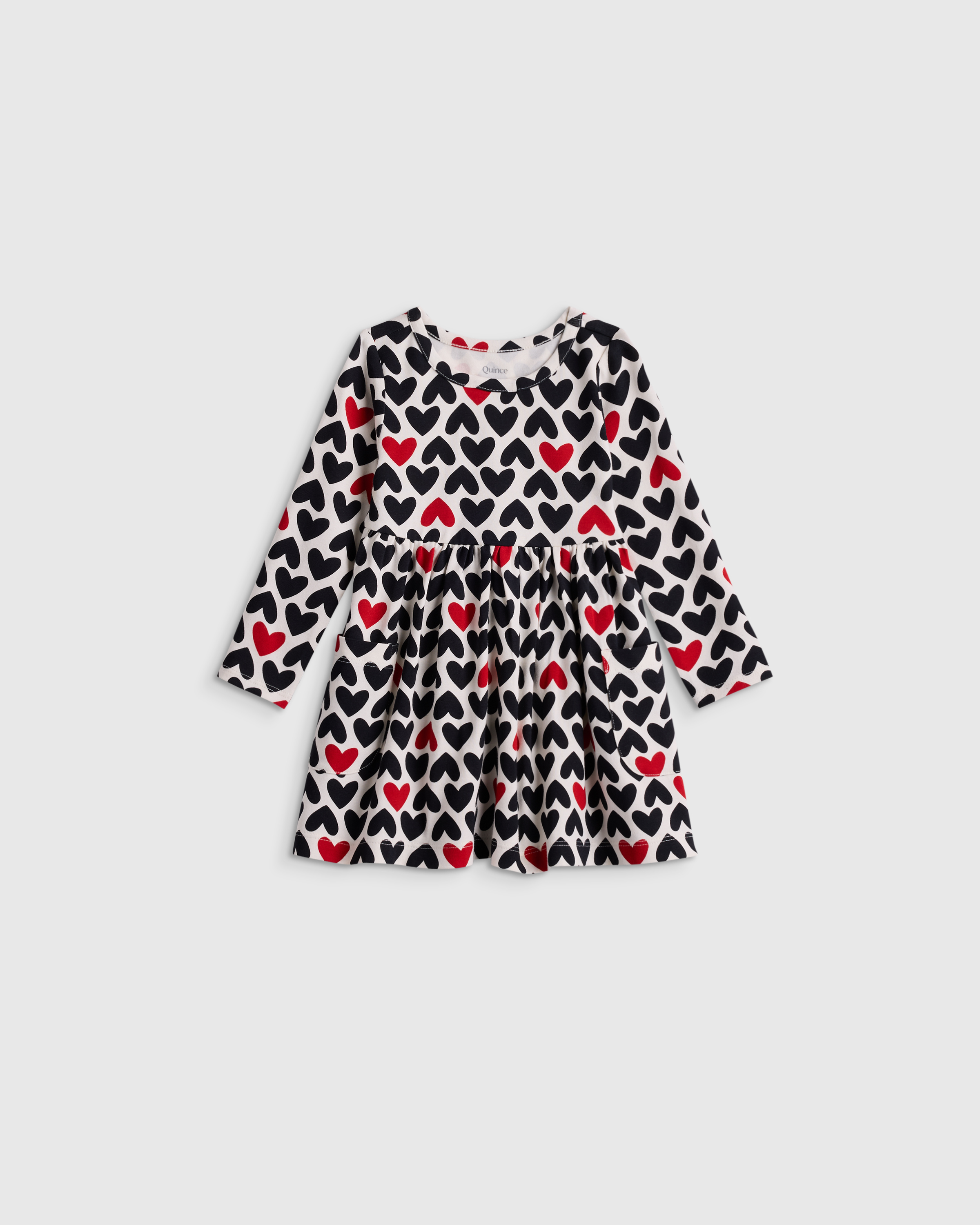 Organic Cotton Long Sleeve Fit and Flare Pocket Dress — Image 14