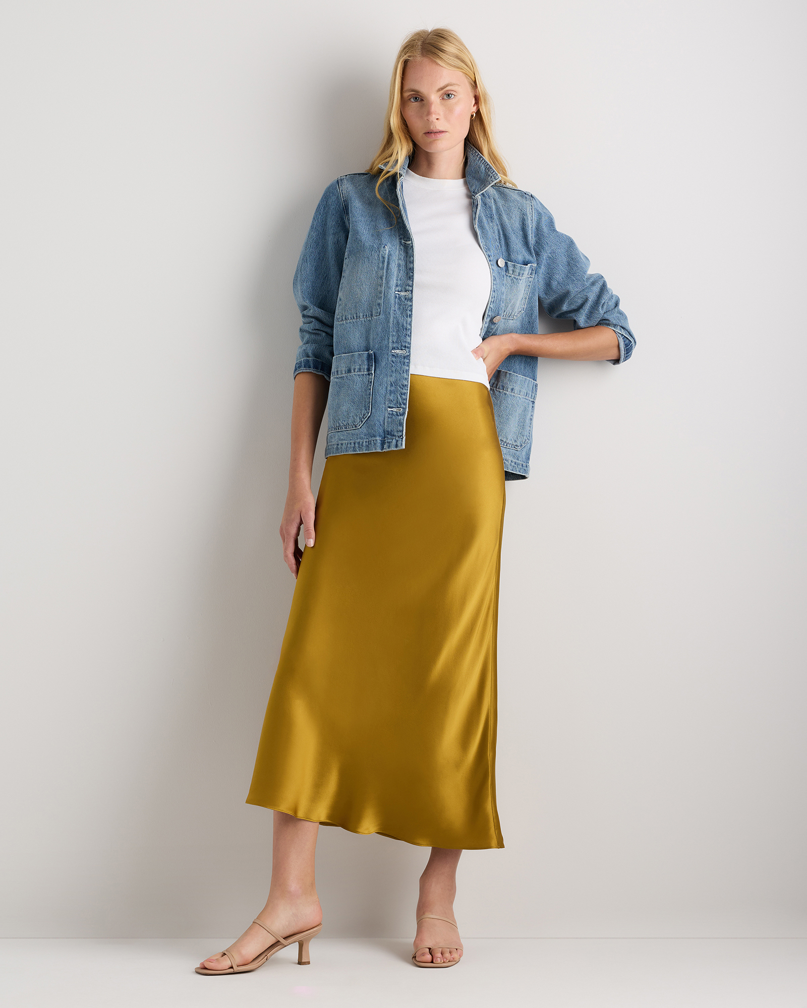 100% Washable Silk Maxi Skirt — Image 50