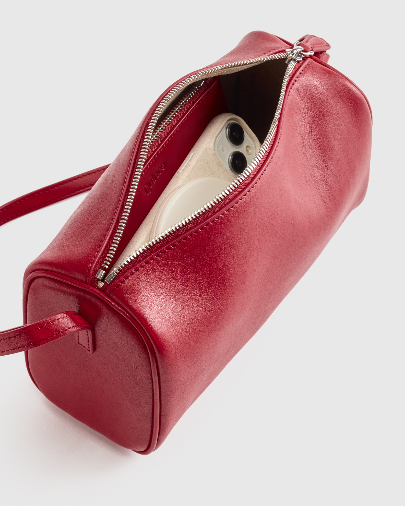 Italian Leather Mini Barrel Shoulder Bag — Image 15