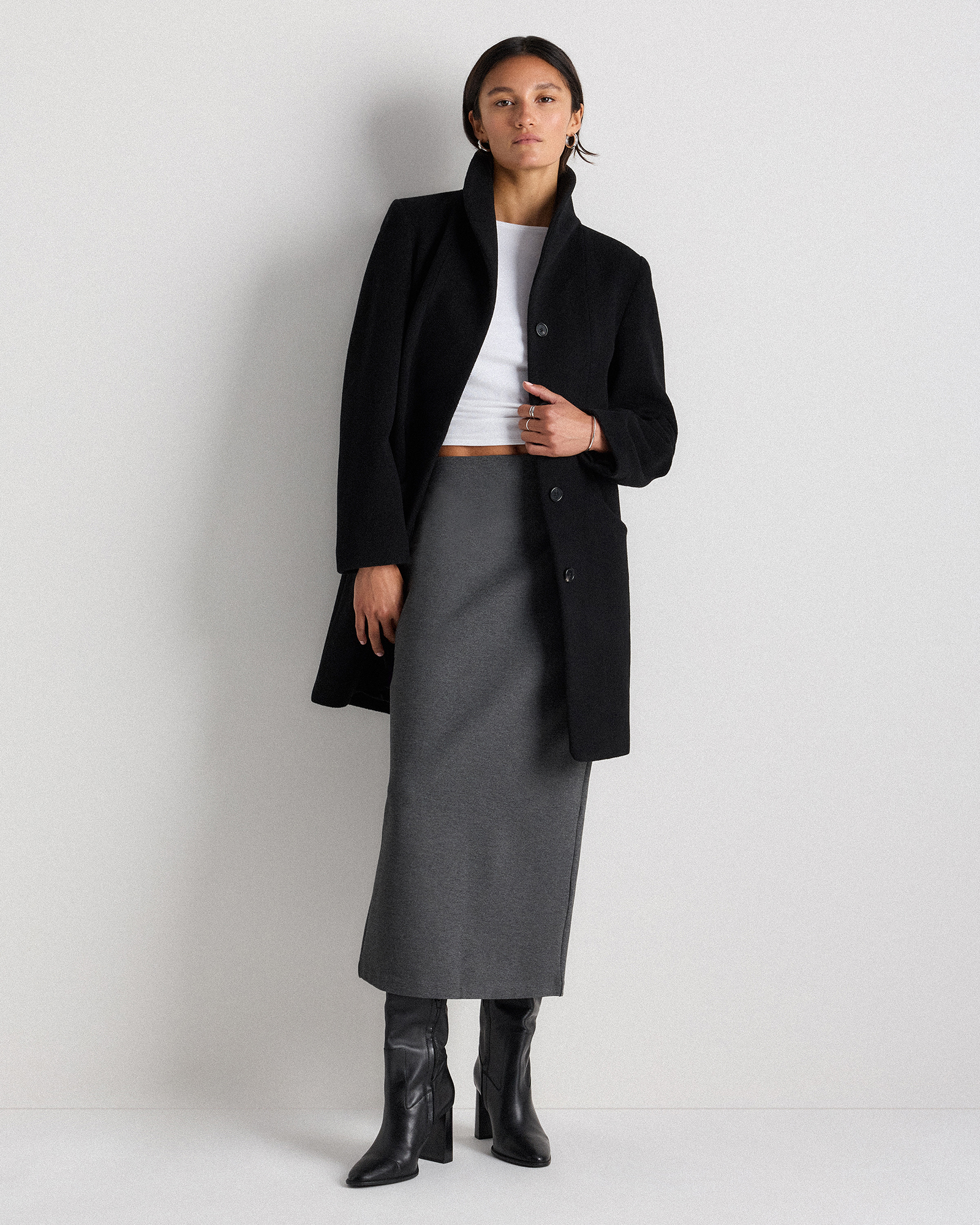 Wool Cashmere Cocoon Coat — Image 34