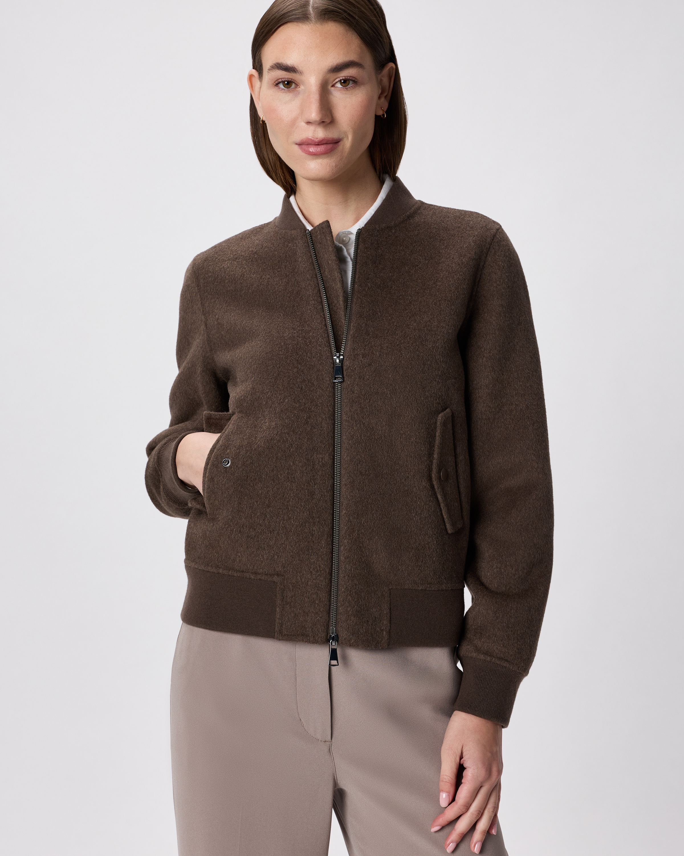 Double-Faced Merino Wool Bomber Jacket — Image 9