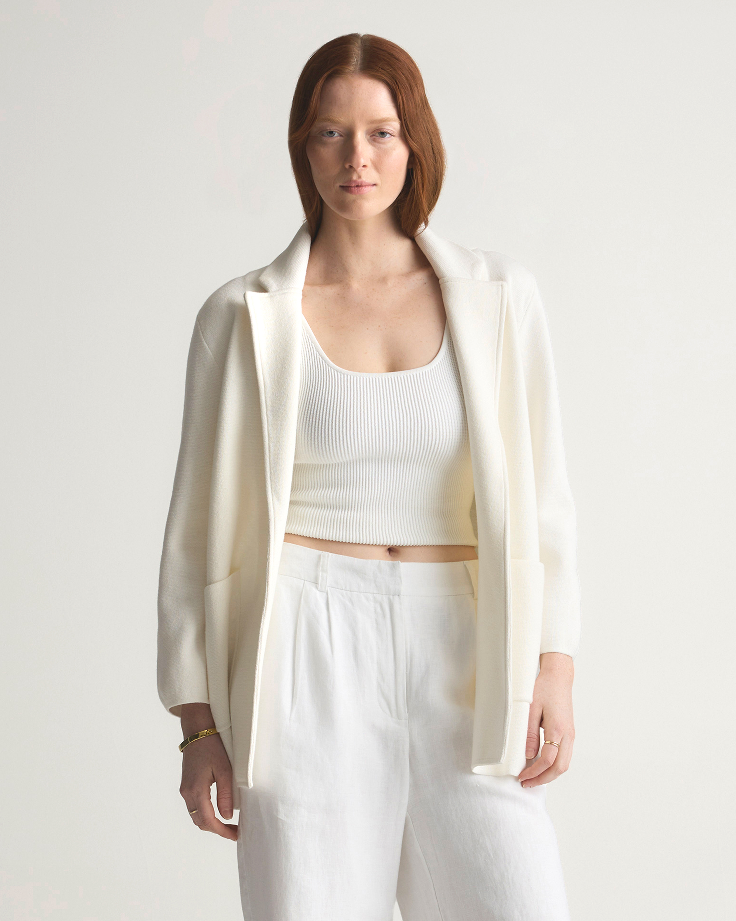 100% Organic Cotton Knit Blazer — Image 30