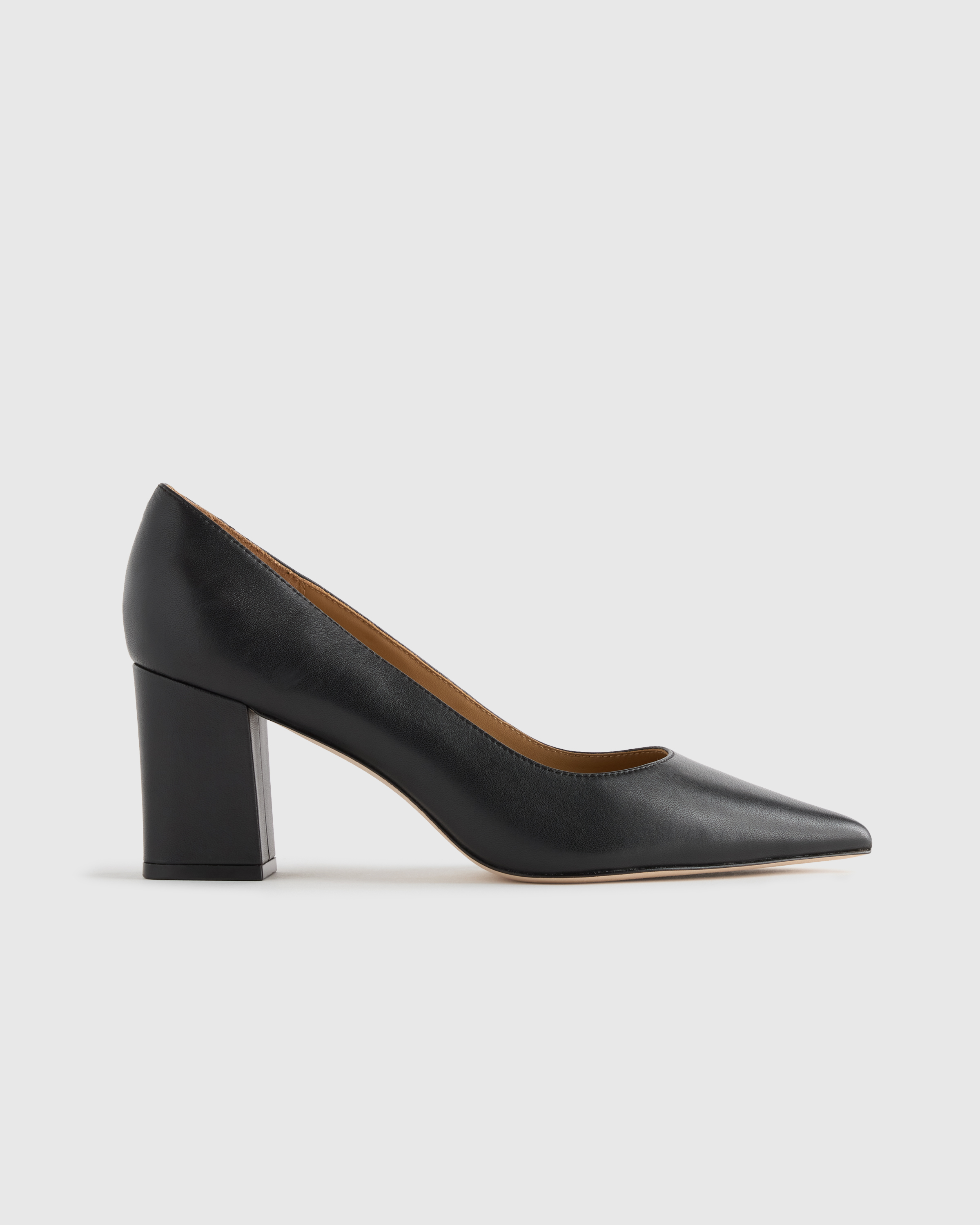 Italian Leather 65mm Block Heel Pump — Image 11