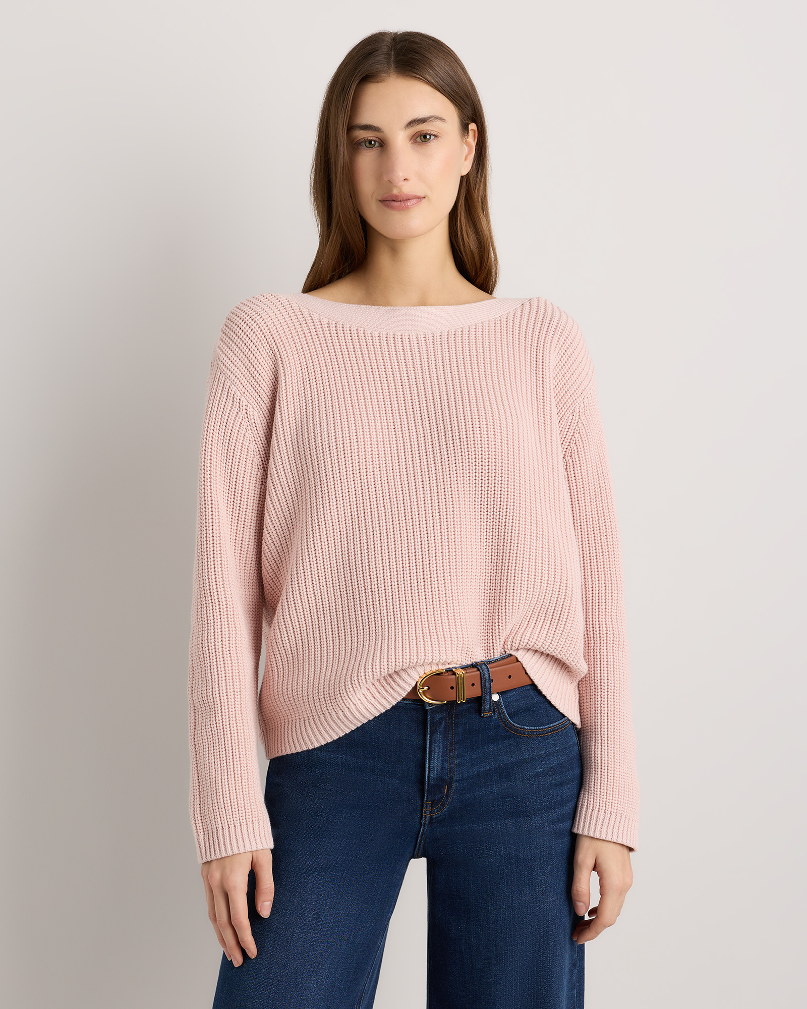 100% Organic Cotton Fisherman Boatneck Sweater — Image 43