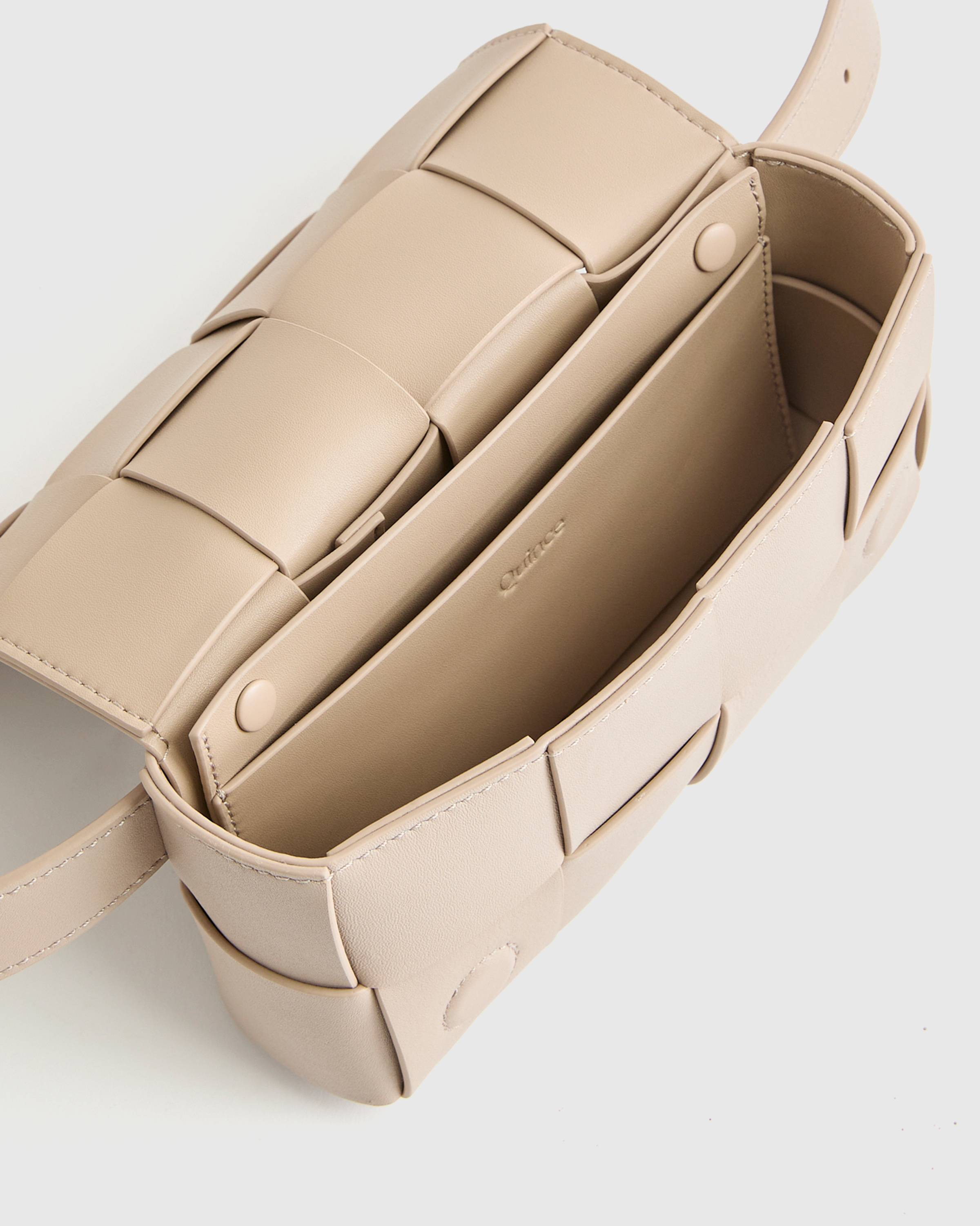Italian Leather Handwoven Box Belt Bag — Image 8