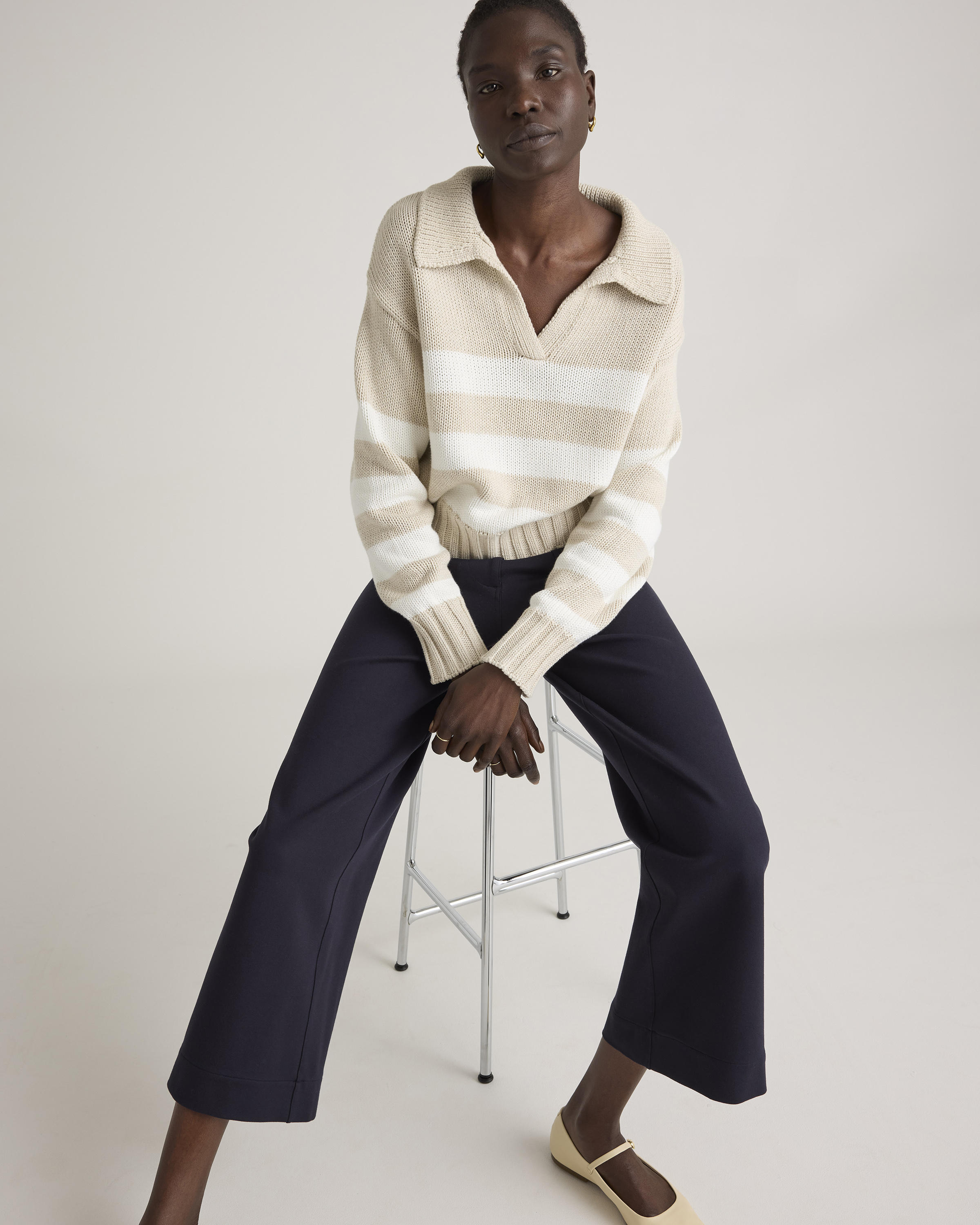 Ultra-Stretch Ponte Cropped Wide Leg Pants — Image 17
