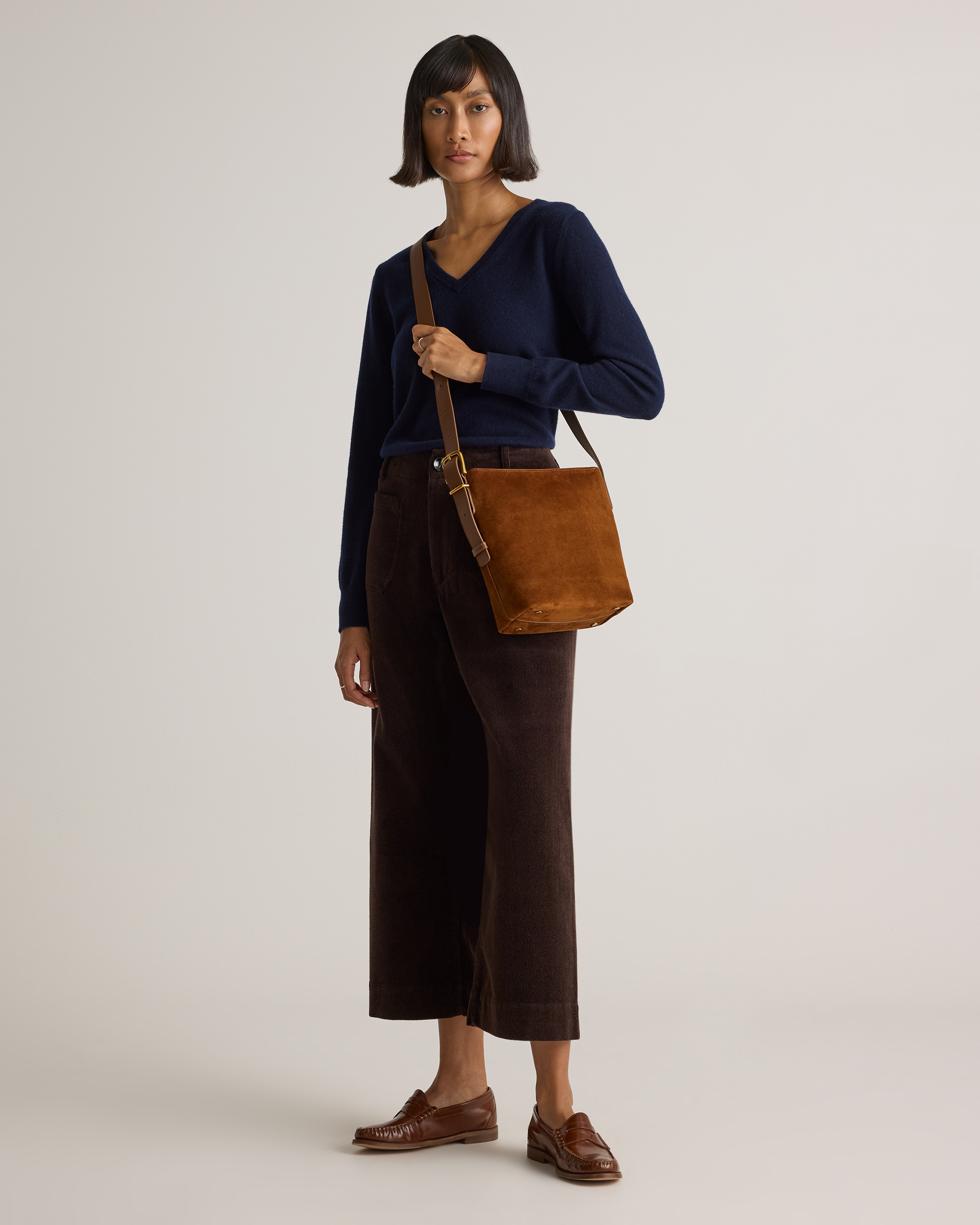 Italian Suede Bucket Crossbody — Image 25