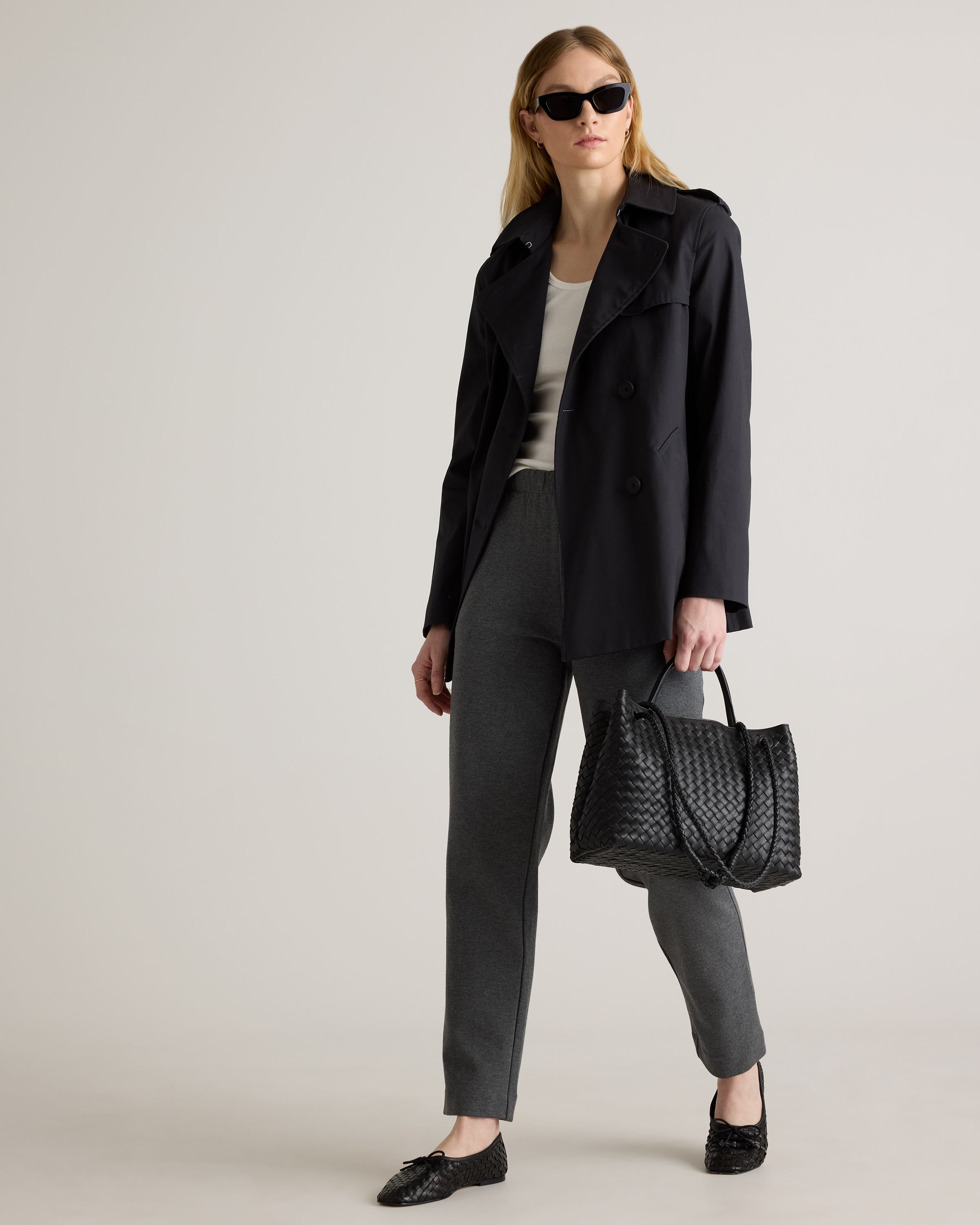 Organic Cotton Double Knit Straight Pants — Image 9