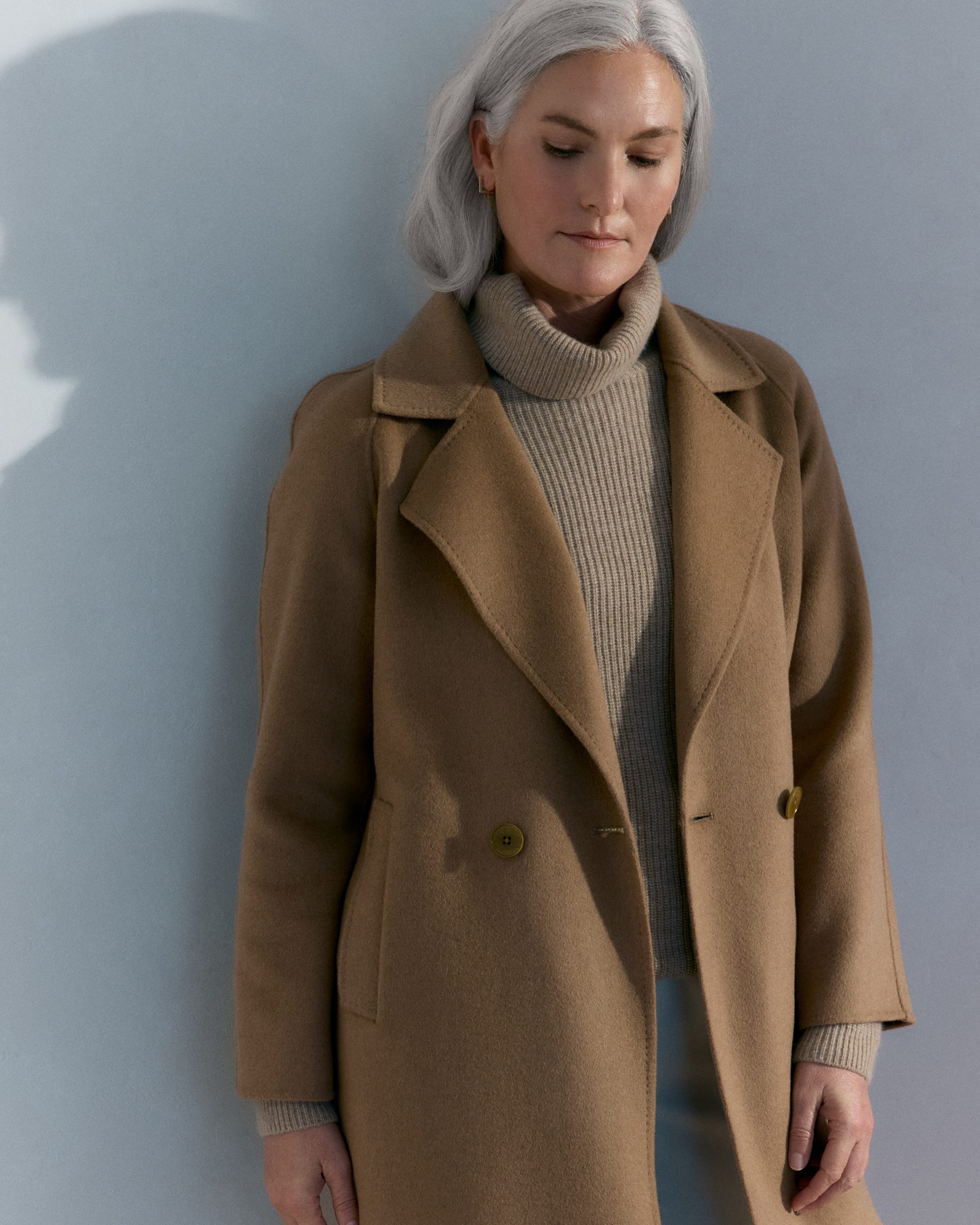 Double-Faced Merino Wool Notched Lapel Coat — Image 6