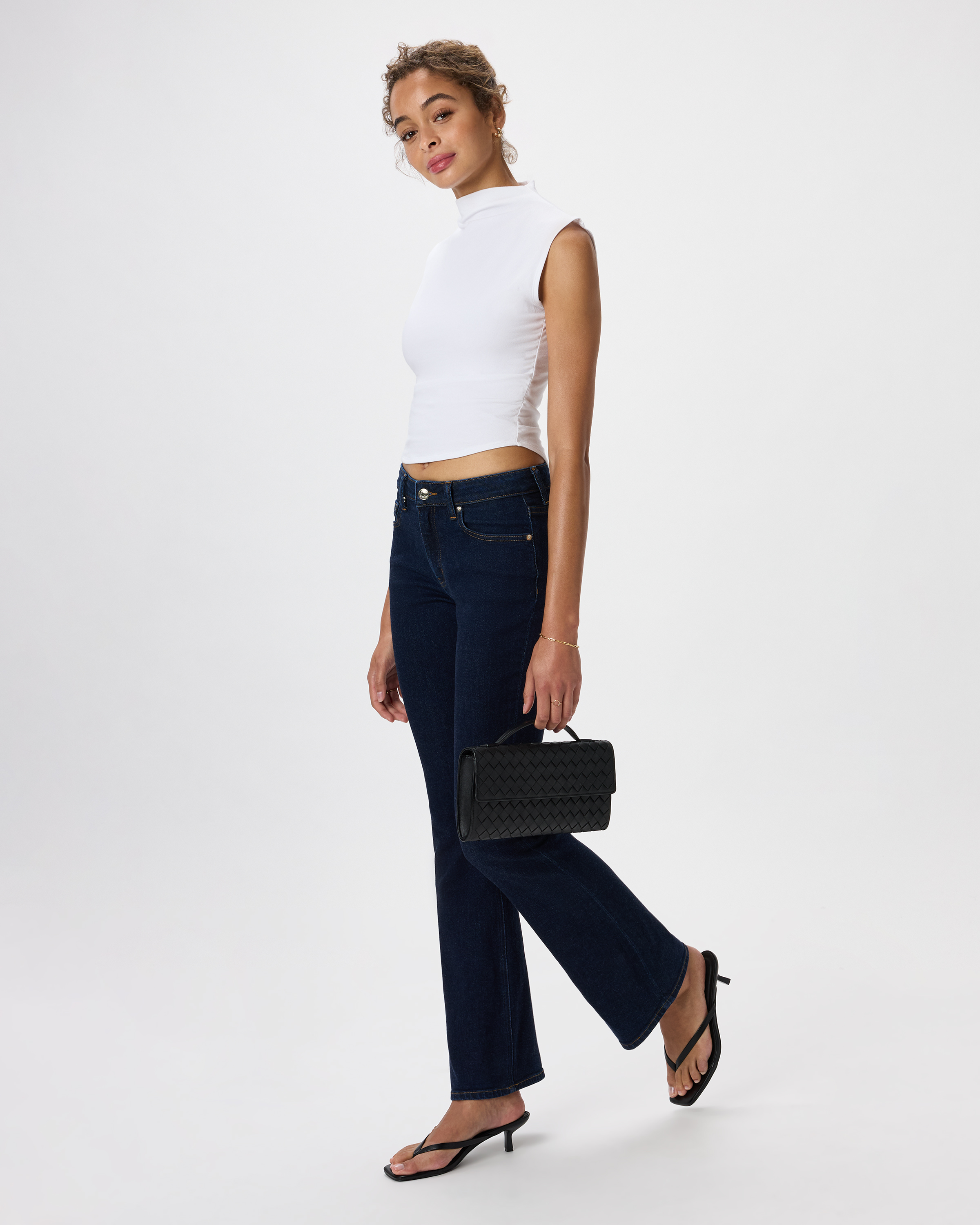 Italian Leather Handwoven Top Handle Clutch — Image 9