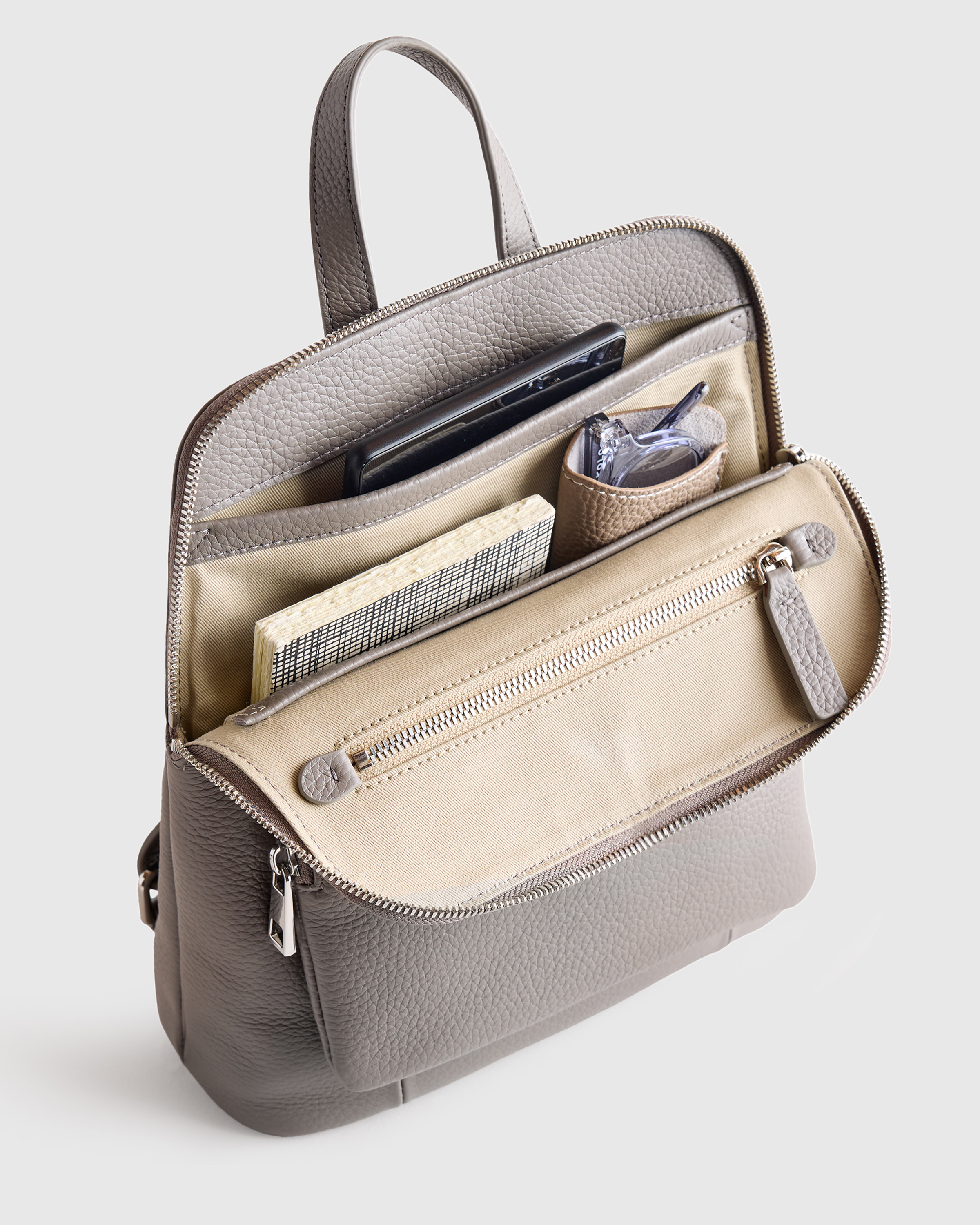 Italian Leather Mini Convertible Backpack — Image 8