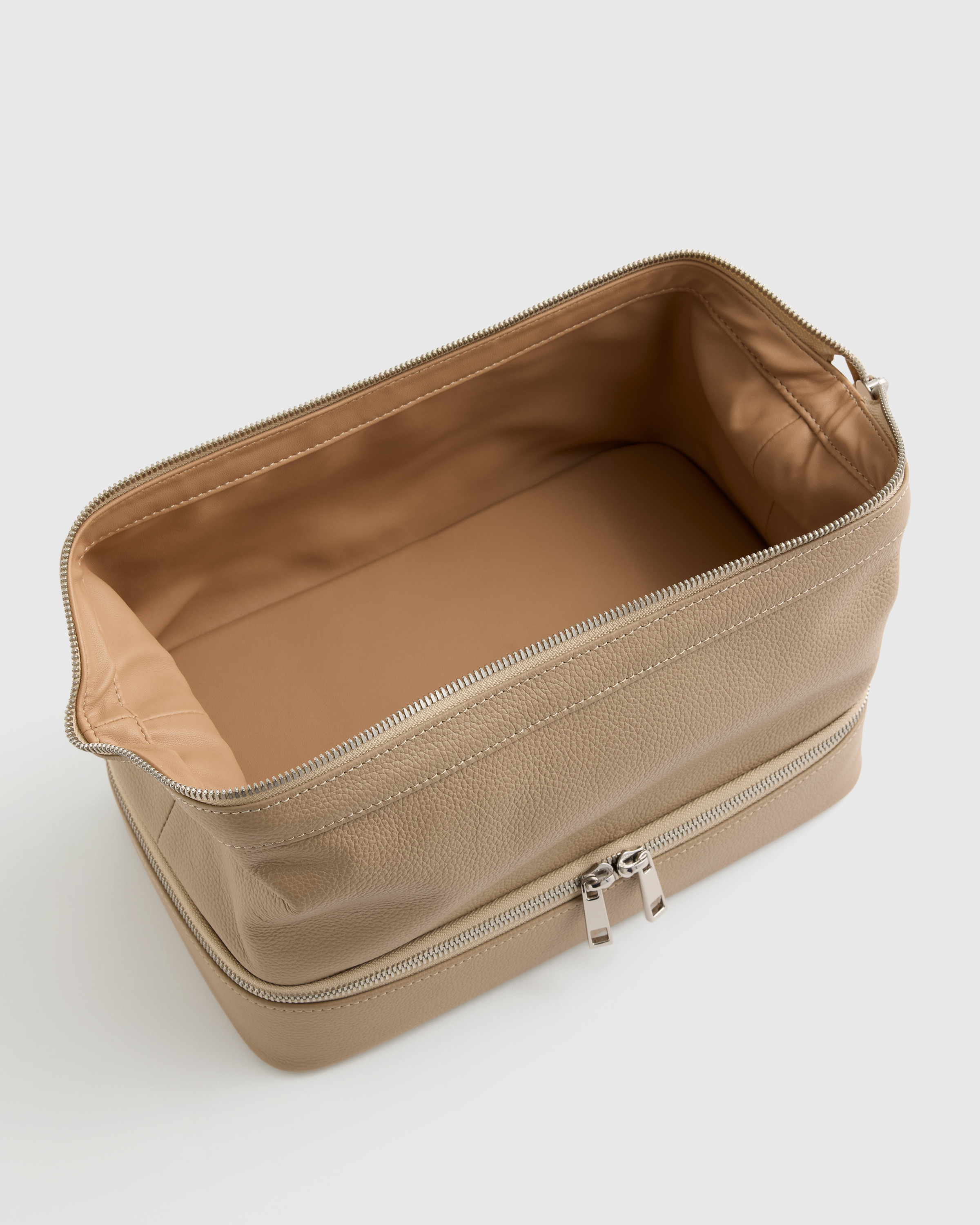 Italian Leather Dual Compartment Toiletry Bag — Image 16