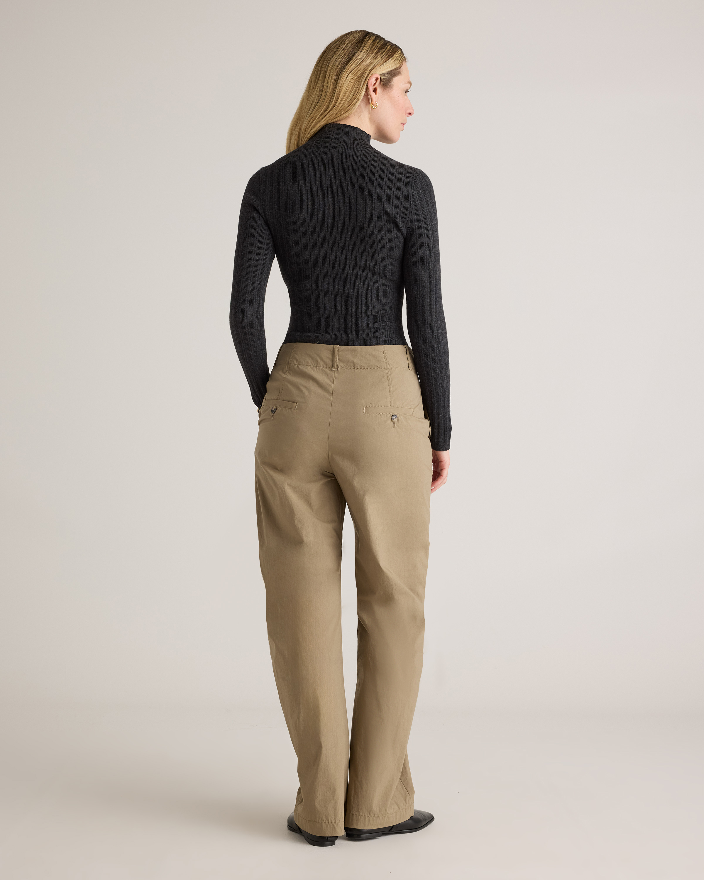 Cotton Cashmere Ribbed Turtleneck Bodysuit — Image 13