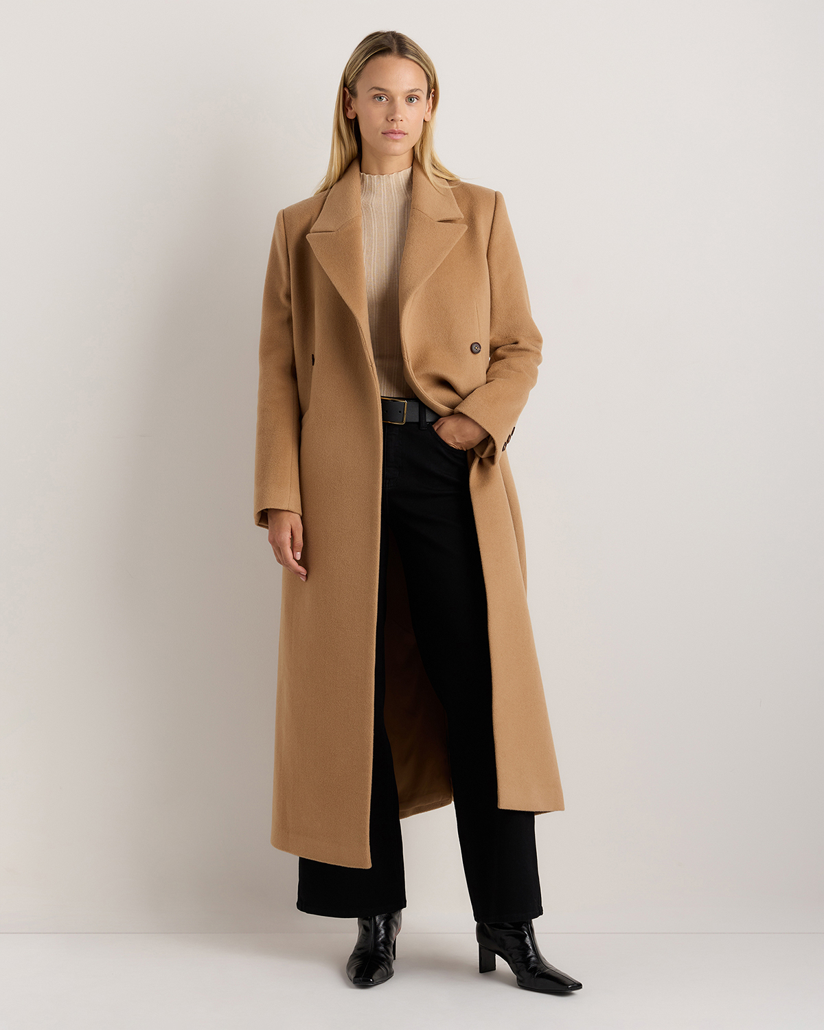 Wool Cashmere Tailored Long Coat — Image 31