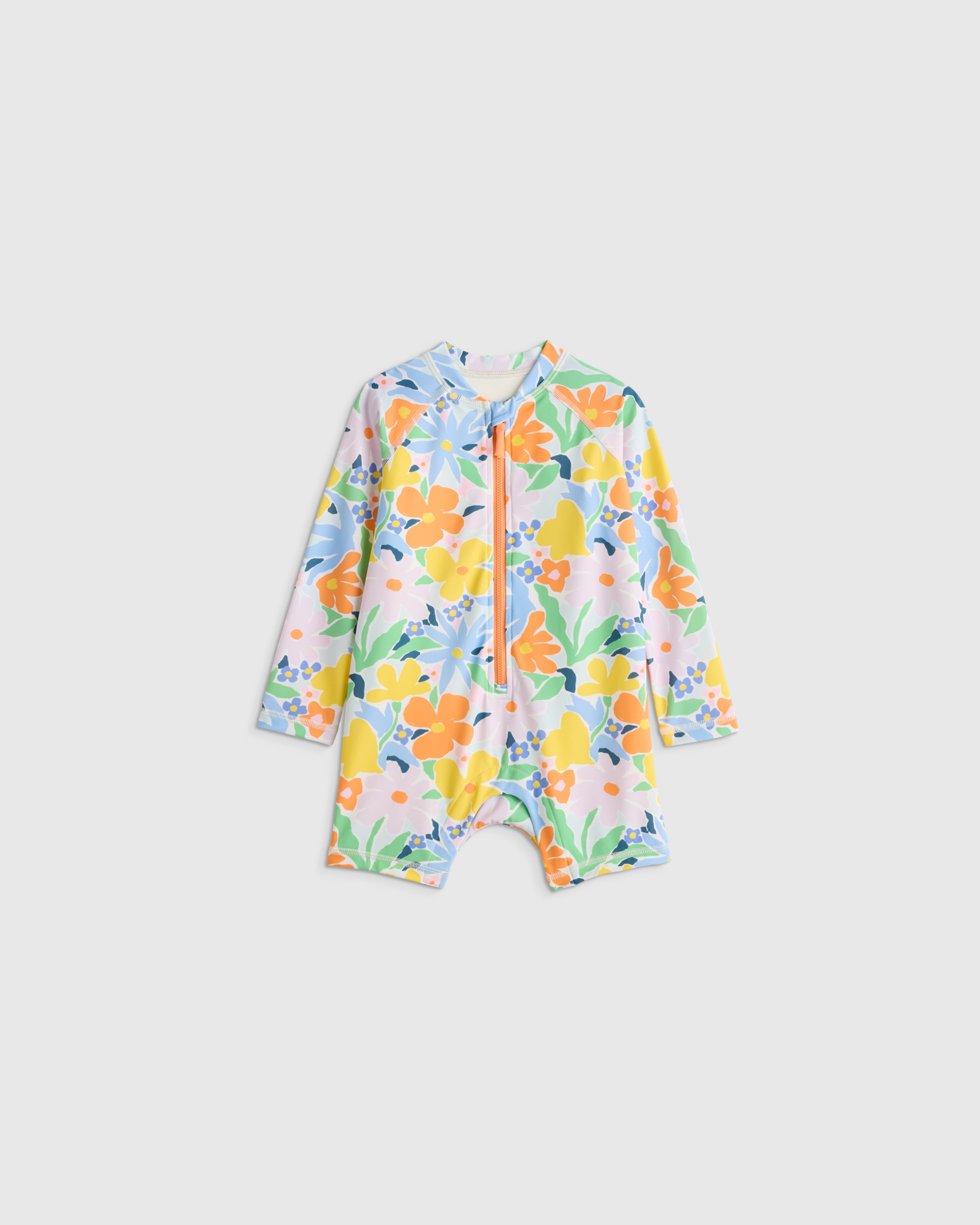 Long Sleeve Zip-Up Rash Guard One-Piece — Image 20