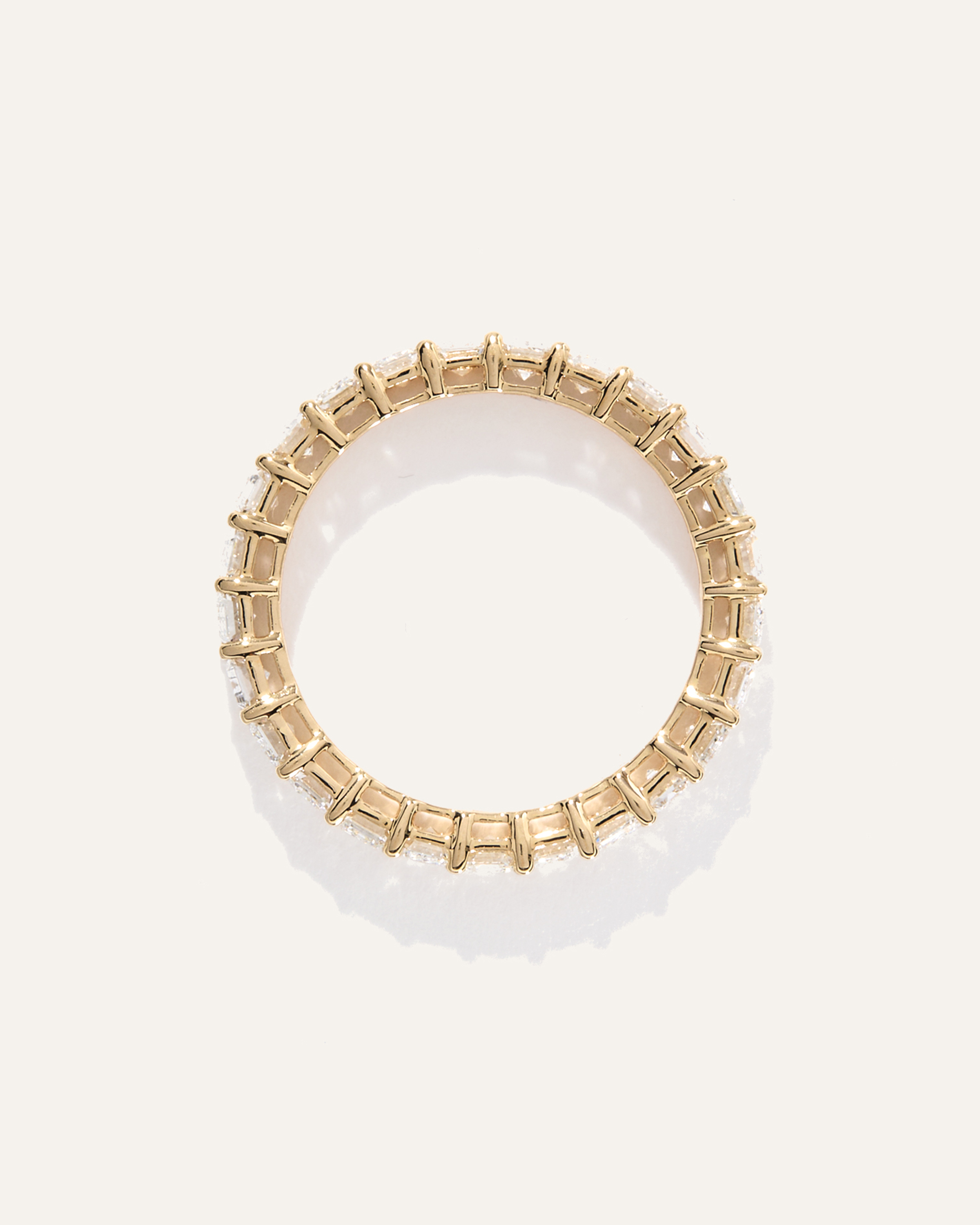 Lab Grown Diamond Emerald Eternity Band — Image 4