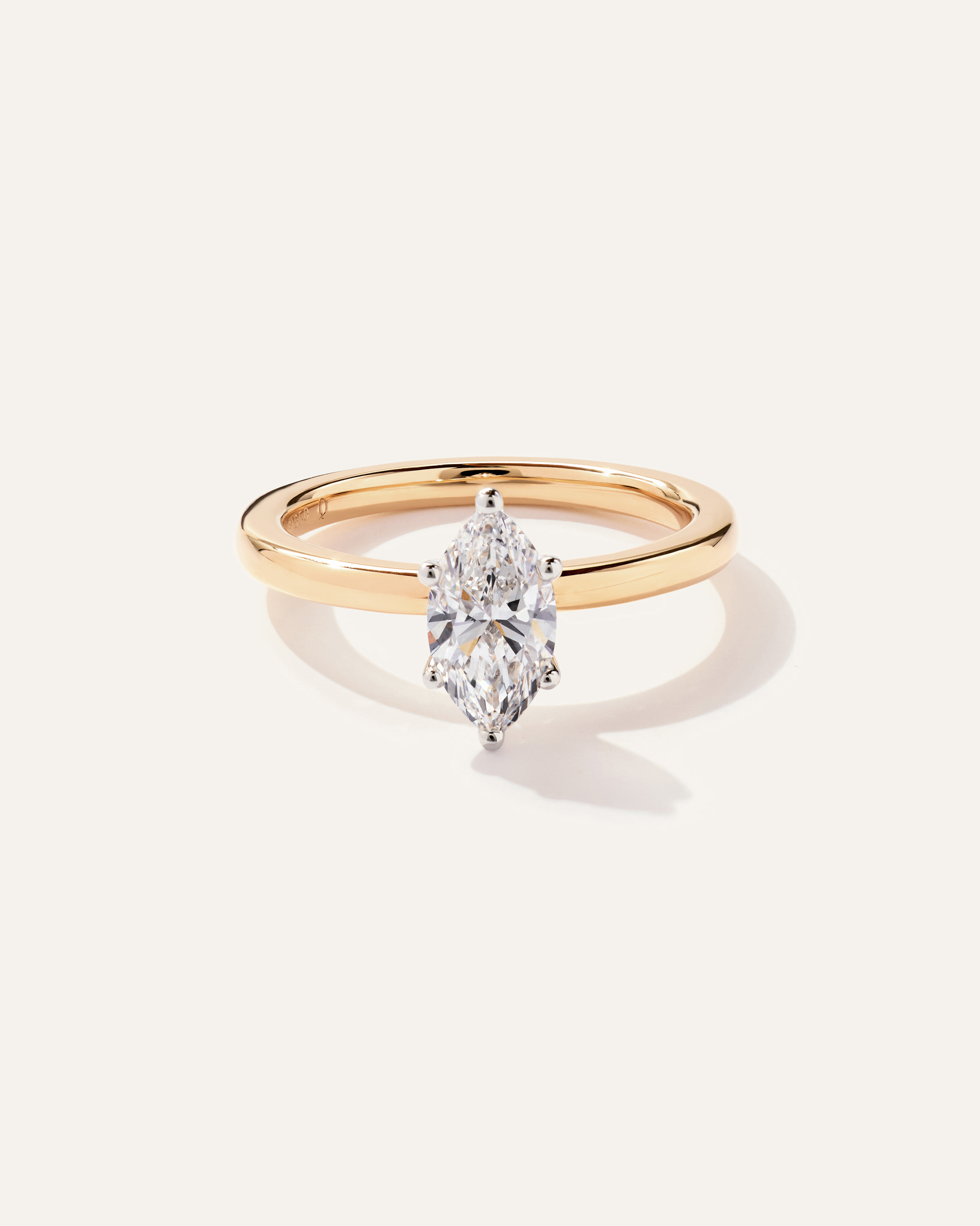 Lab Grown Diamond Marquise Comfort Fit Engagement Ring - 1ct — Image 5