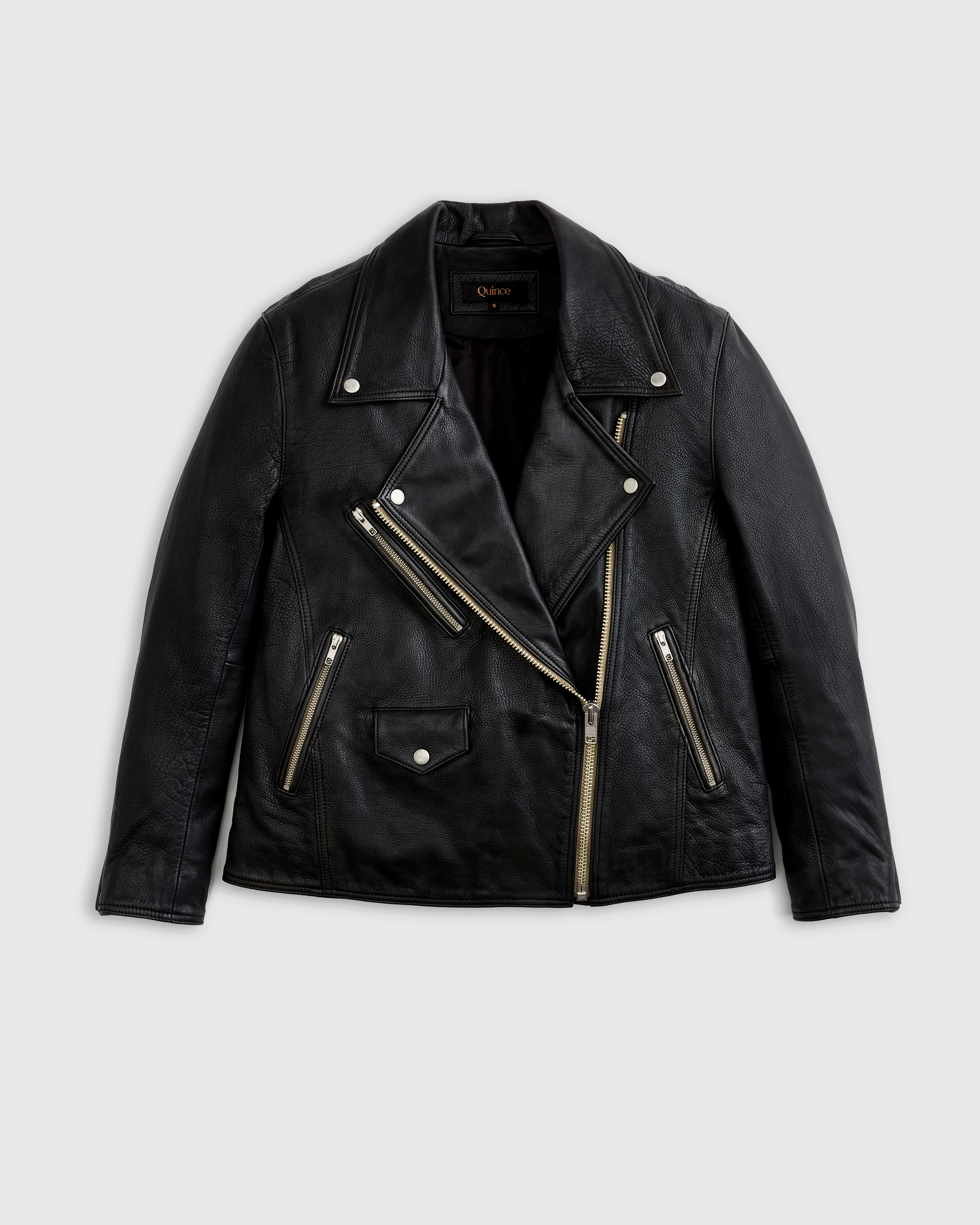 100% Leather Oversized Biker Jacket — Image 33