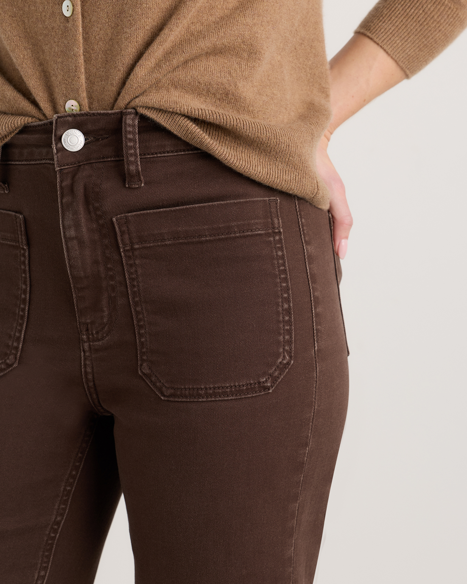 Bella Stretch Patch Pocket Wide Leg Jeans — Image 13
