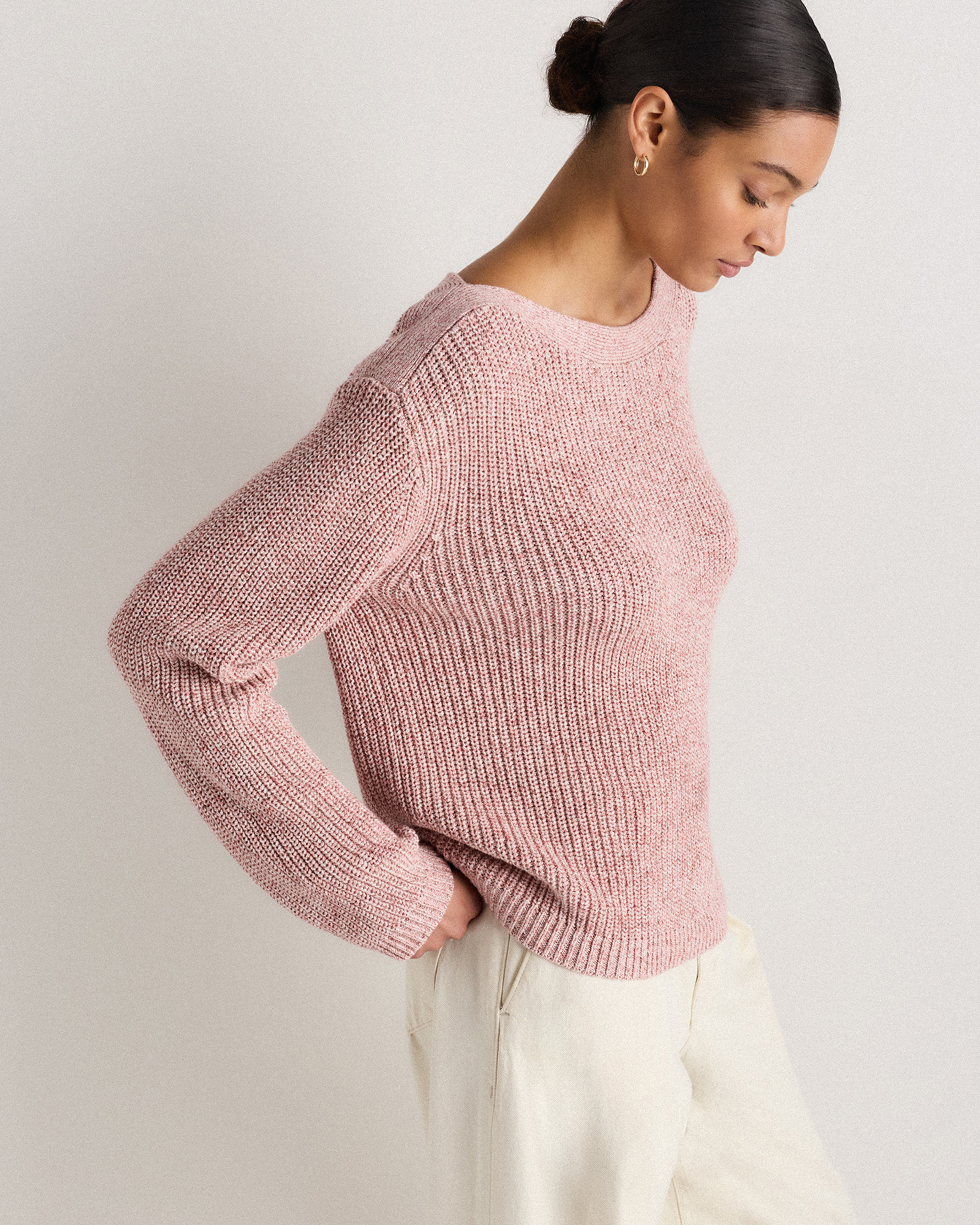 100% Organic Cotton Fisherman Boatneck Sweater — Image 23