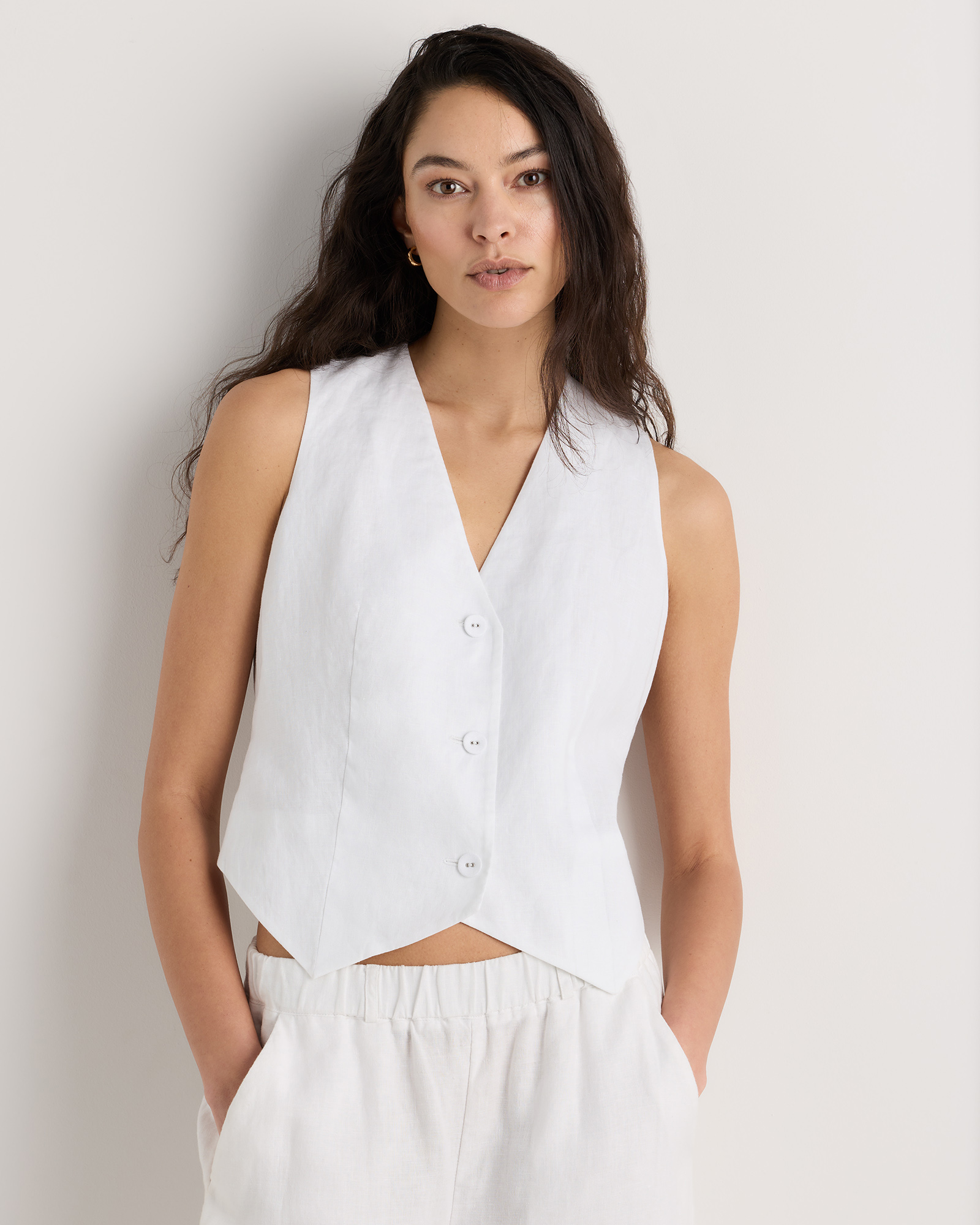 100% European Linen Vest — Image 35