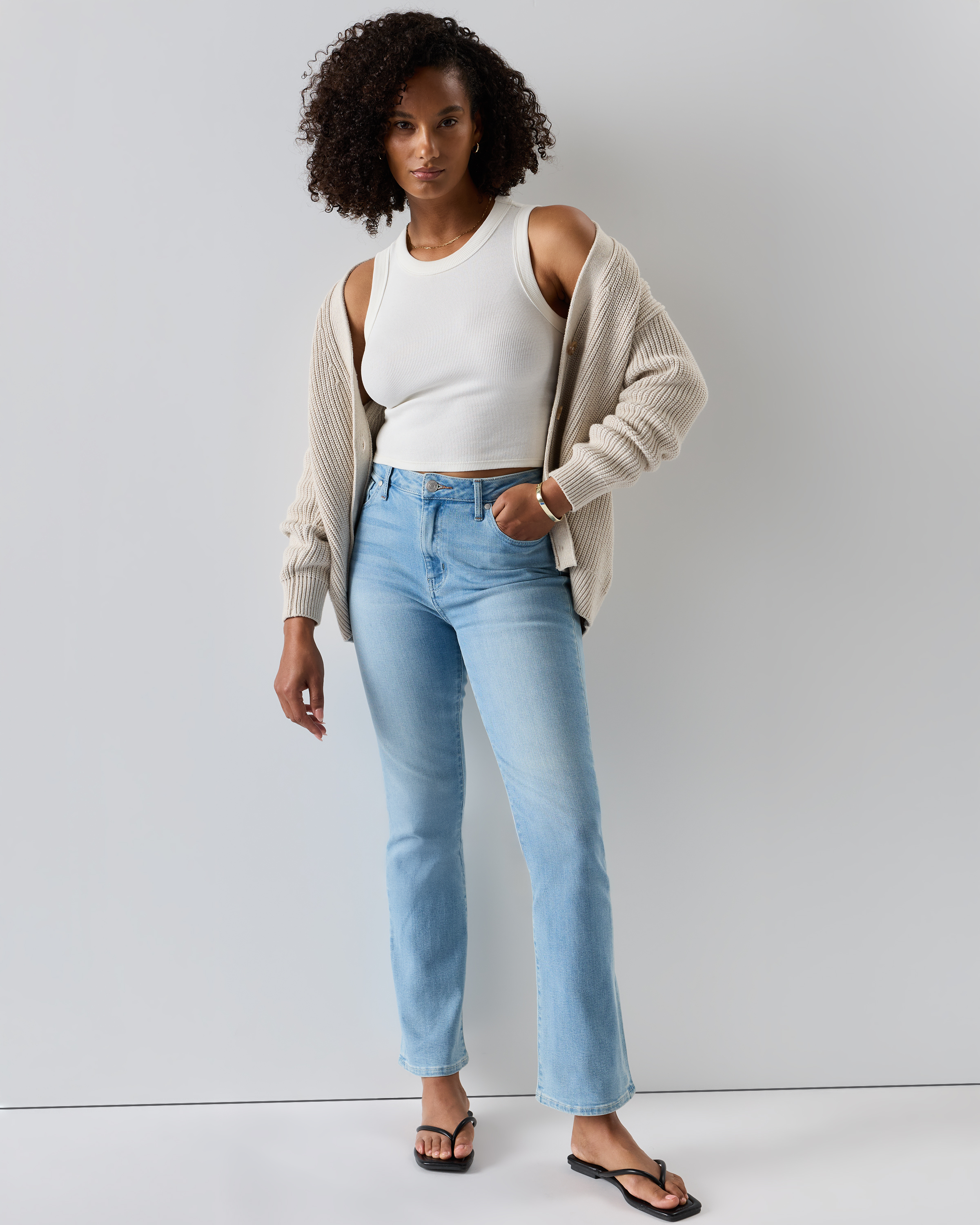 Bella Stretch Kick Flare Jeans — Image 129