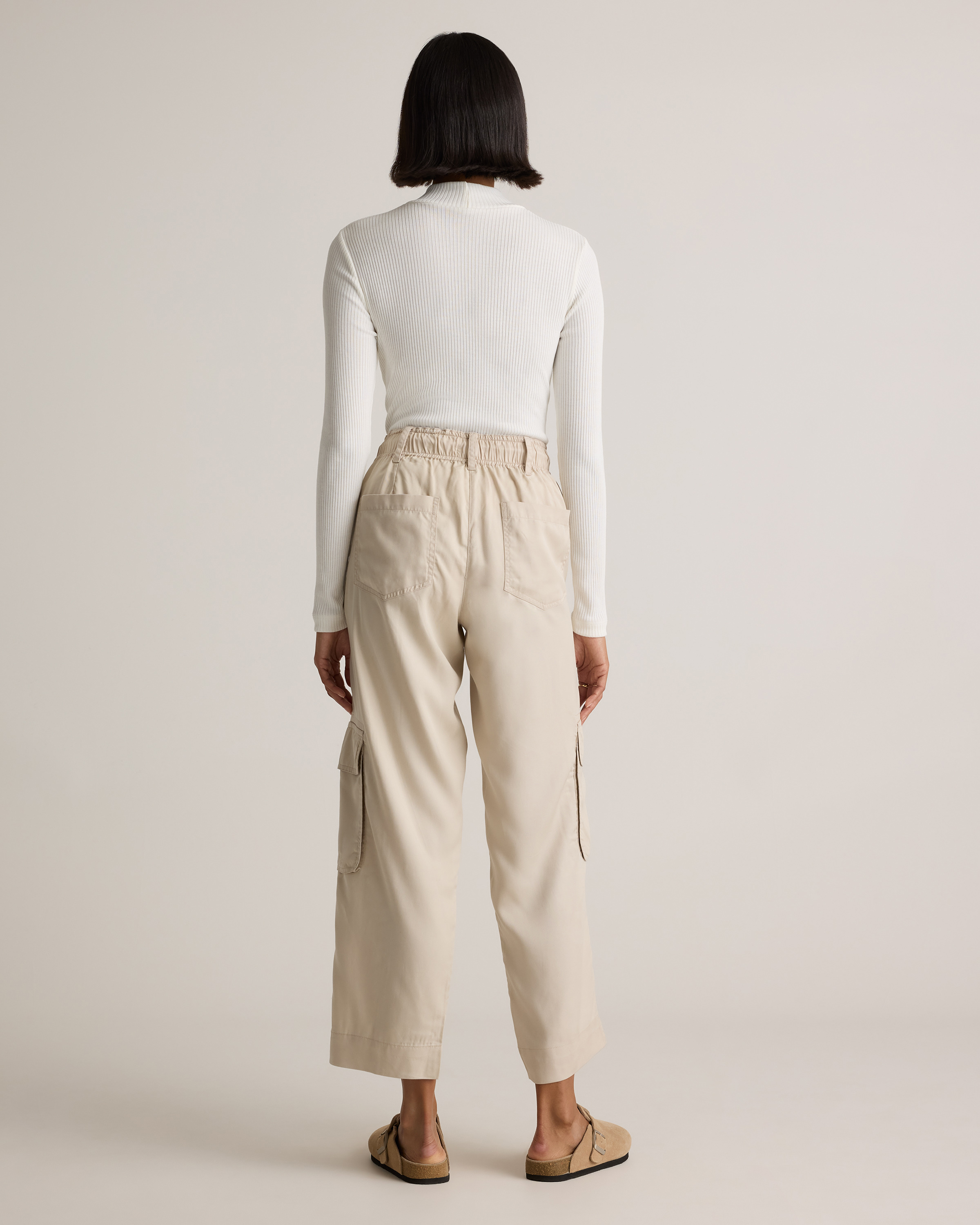 Vintage Wash Tencel Drawstring Cargo Pants — Image 23