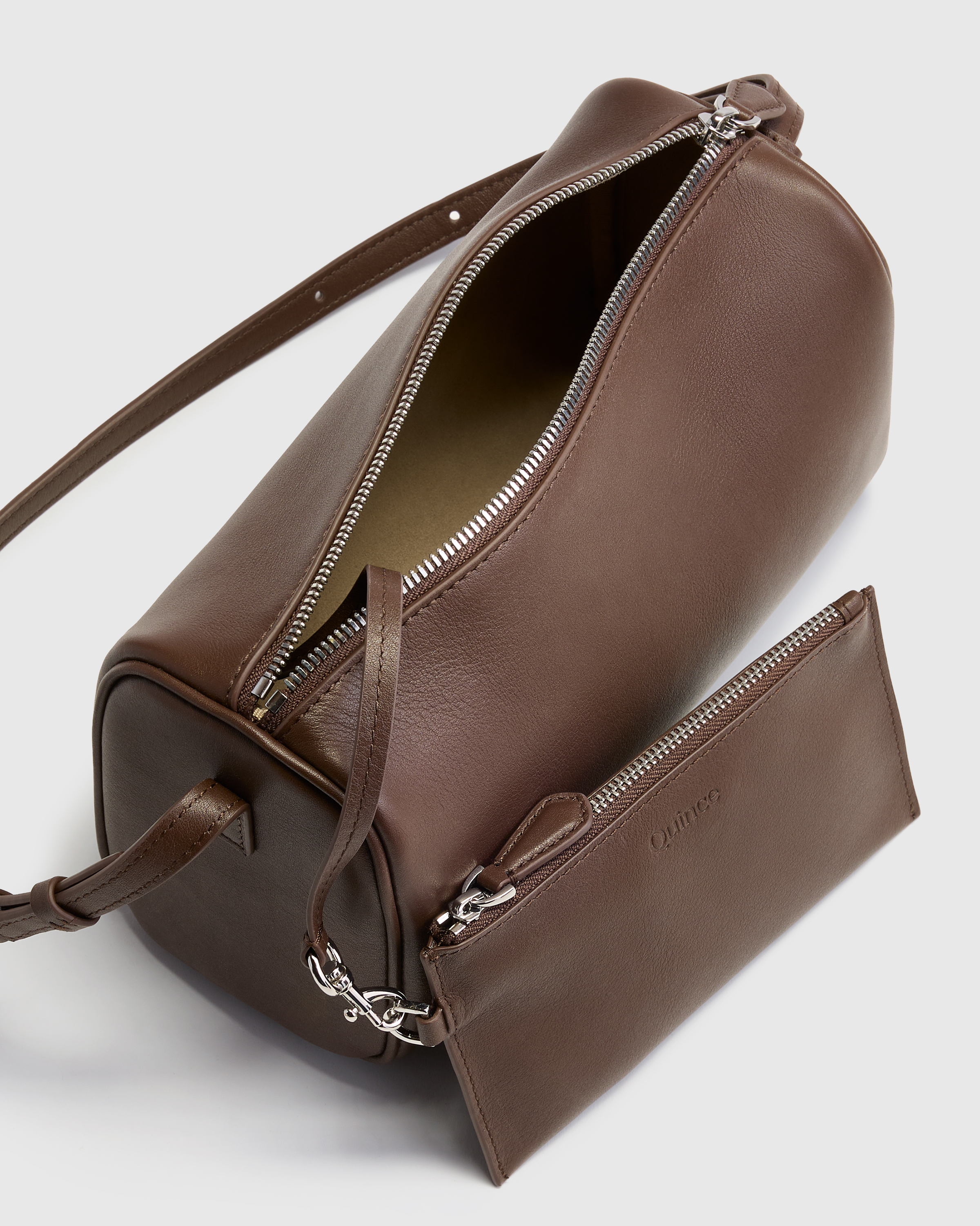 Italian Leather Mini Barrel Shoulder Bag — Image 4