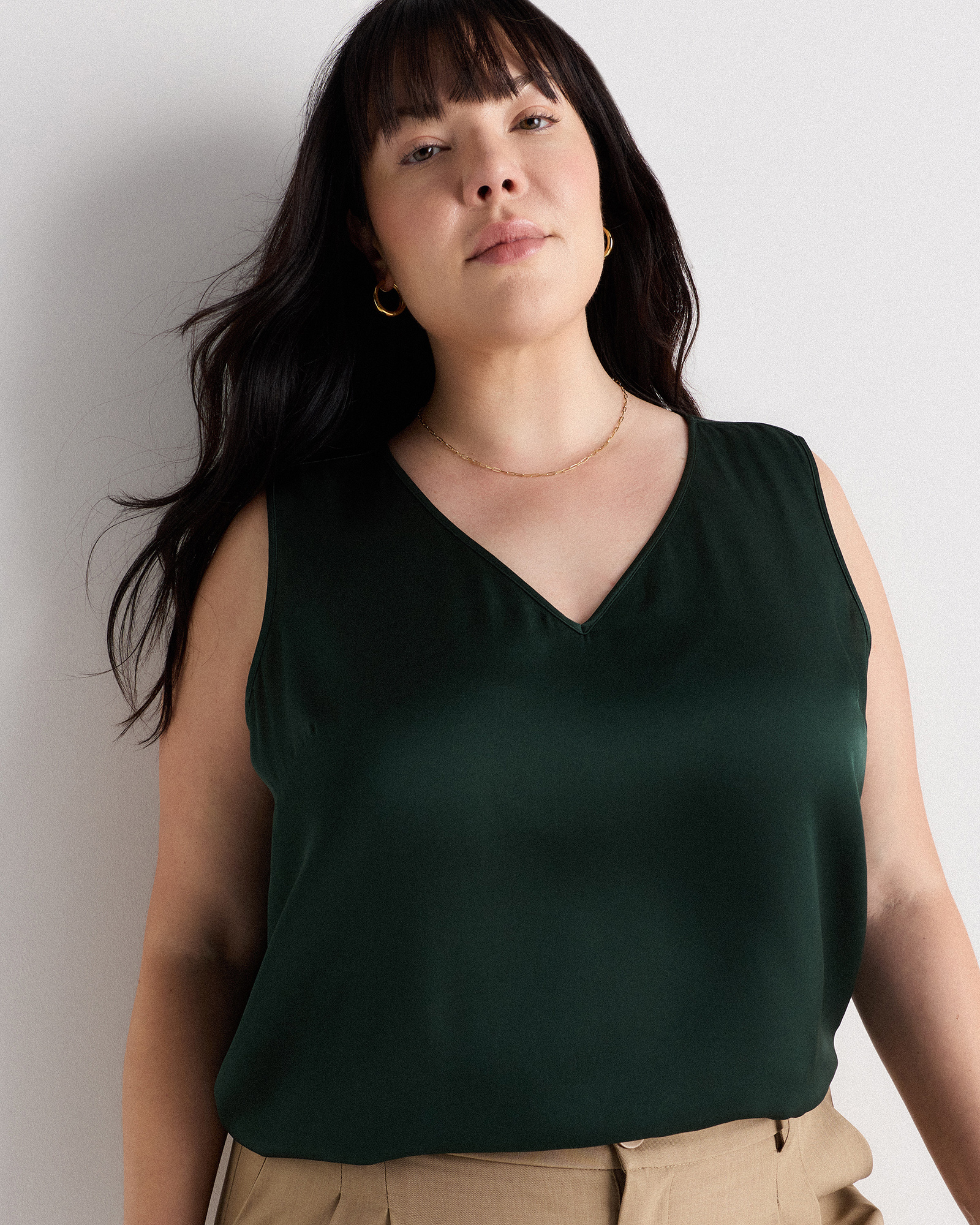 Washable Stretch Silk Tank — Image 15