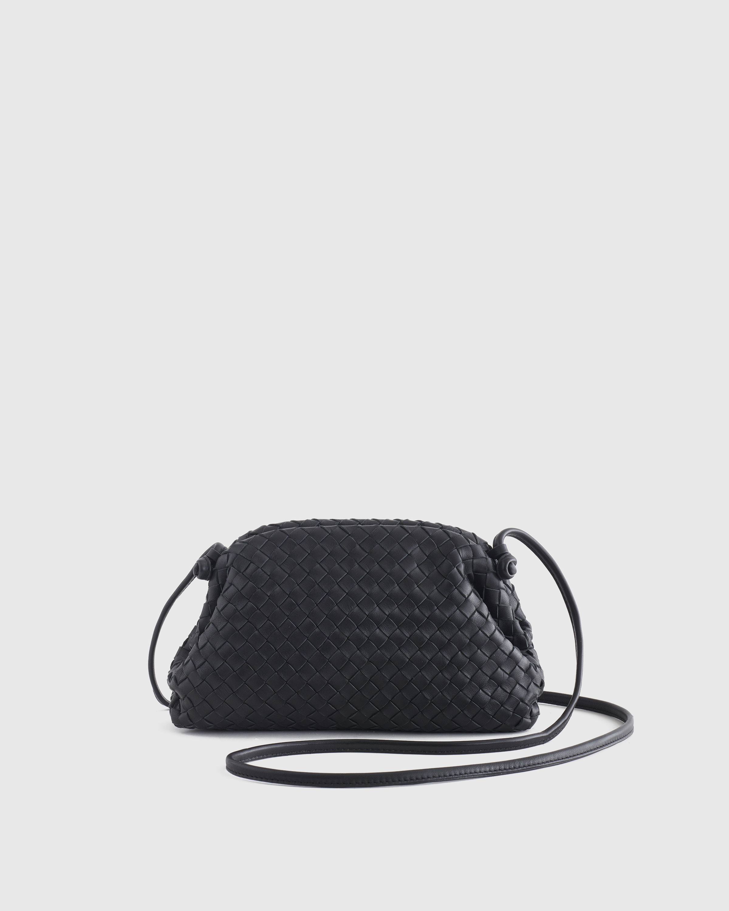 Italian Leather Handwoven Pouch Crossbody Clutch — Image 17