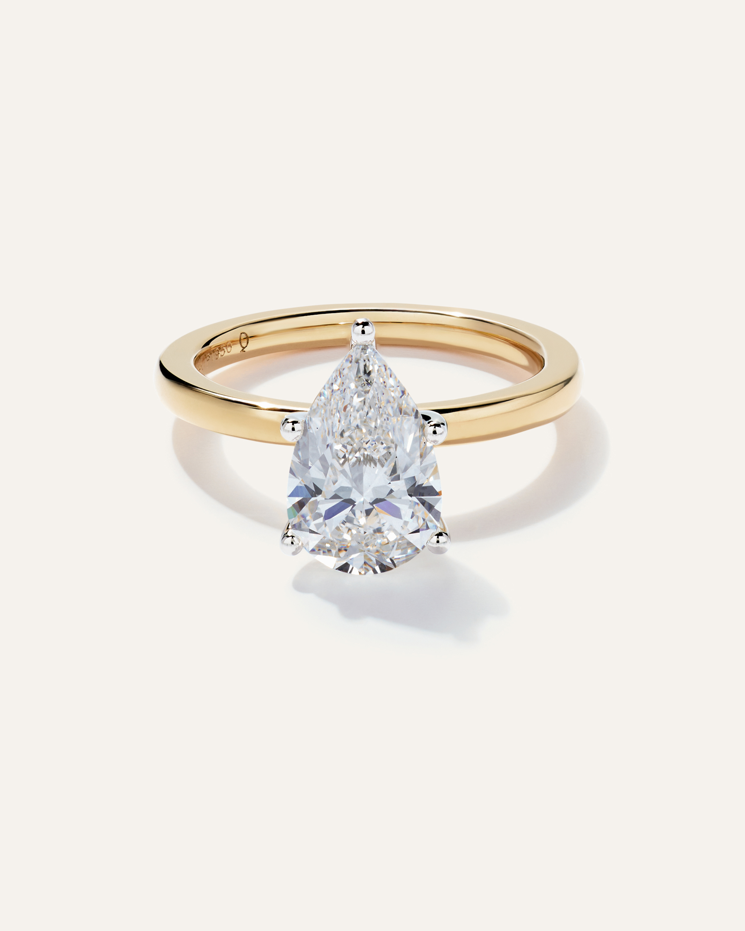 Lab Grown Diamond Pear Comfort Fit Engagement Ring - 2.5ct — Image 6