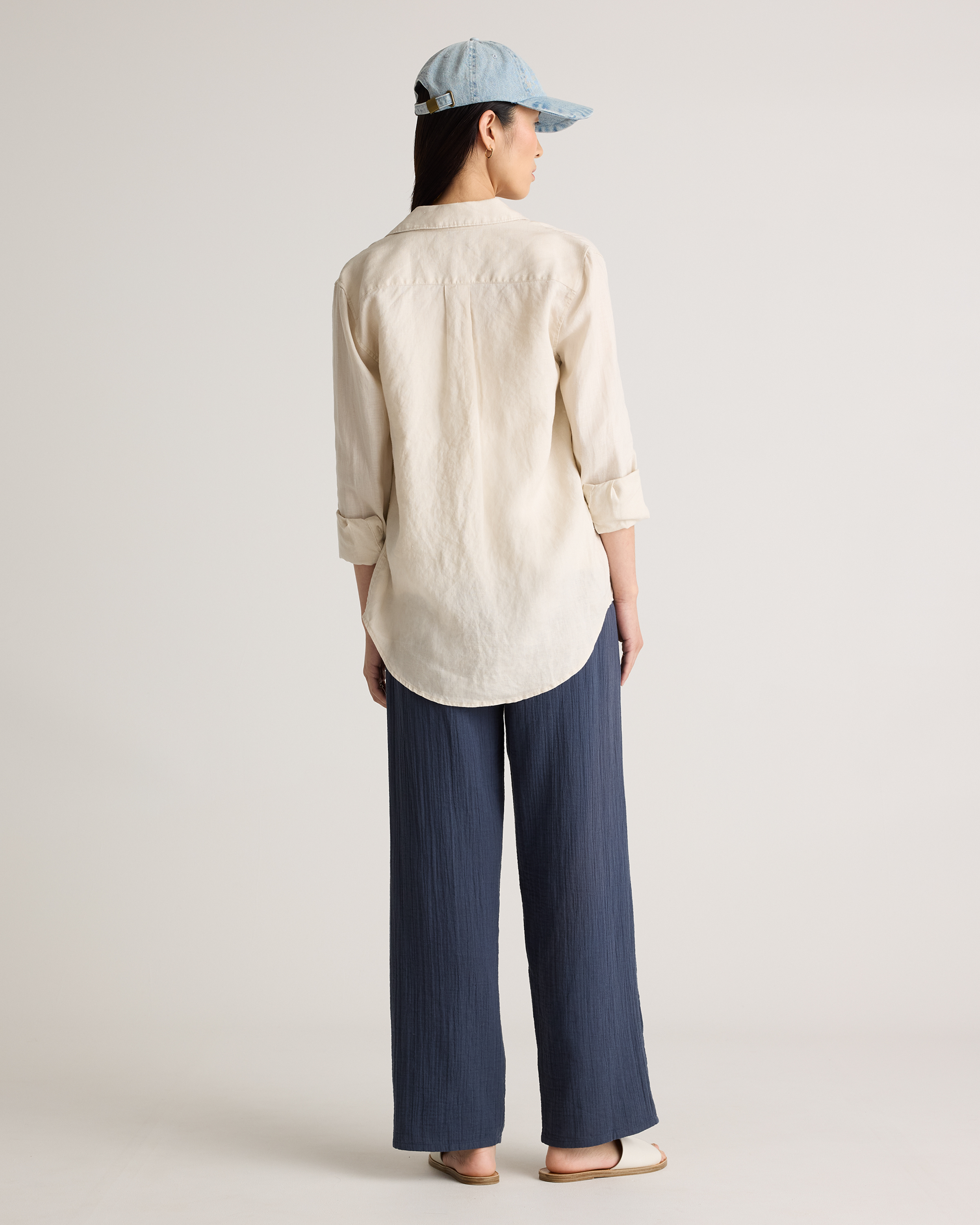 100% Organic Cotton Gauze Straight Leg Pants — Image 6