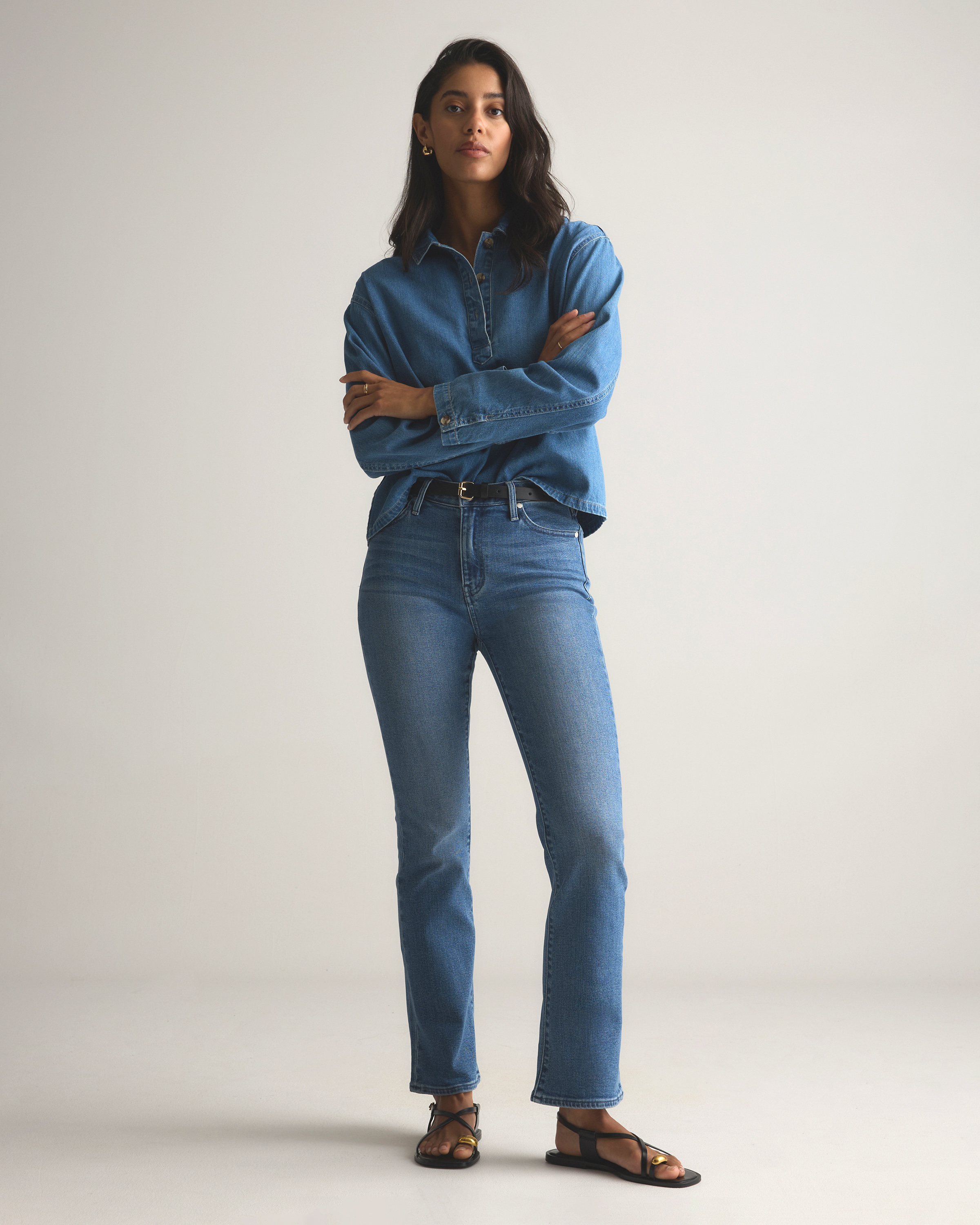 Bella Stretch Kick Flare Jeans — Image 46