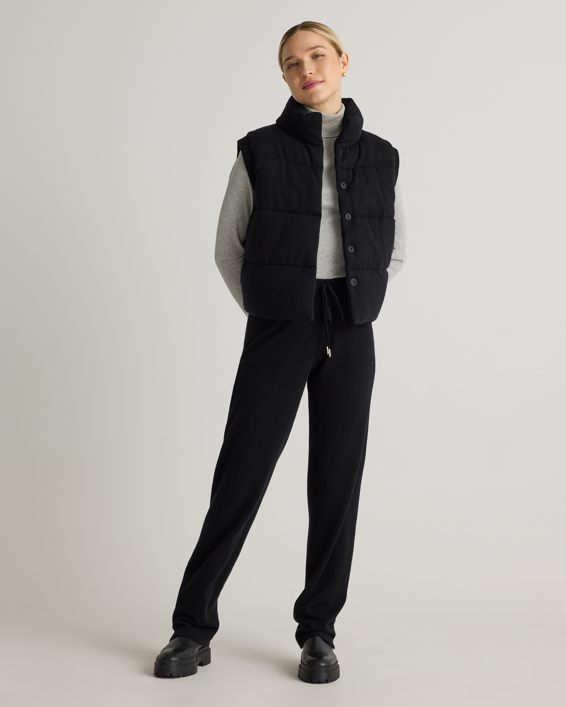 Mongolian Cashmere Puffer Vest — Image 19
