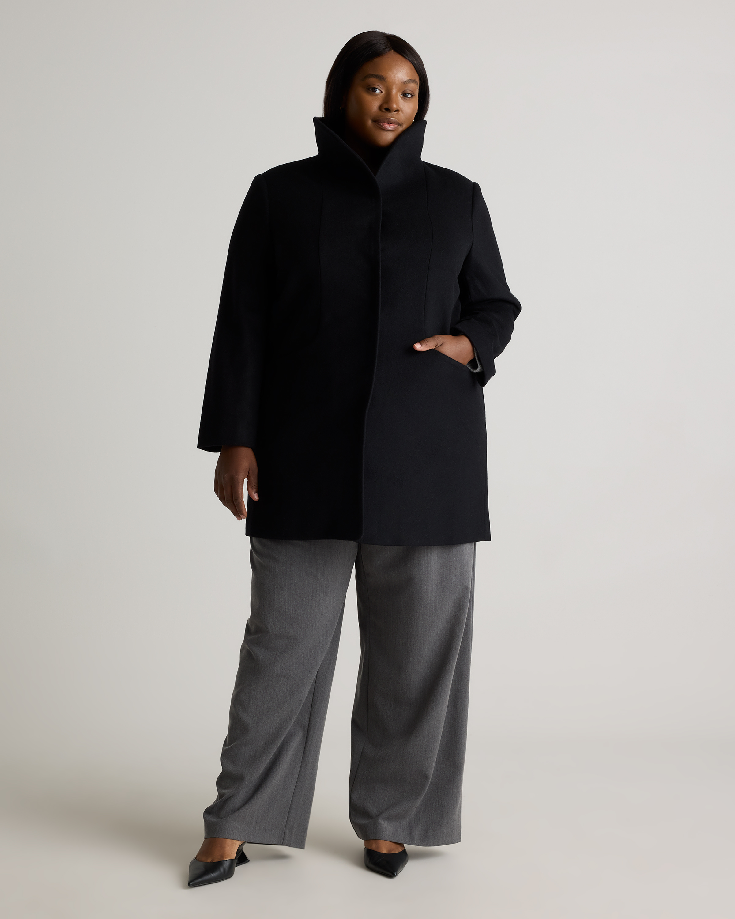 Italian Wool Cocoon Coat — Image 29