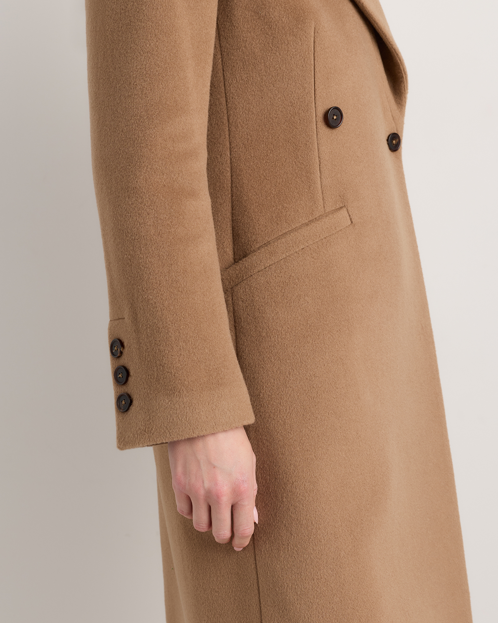 Wool Cashmere Tailored Long Coat — Image 5