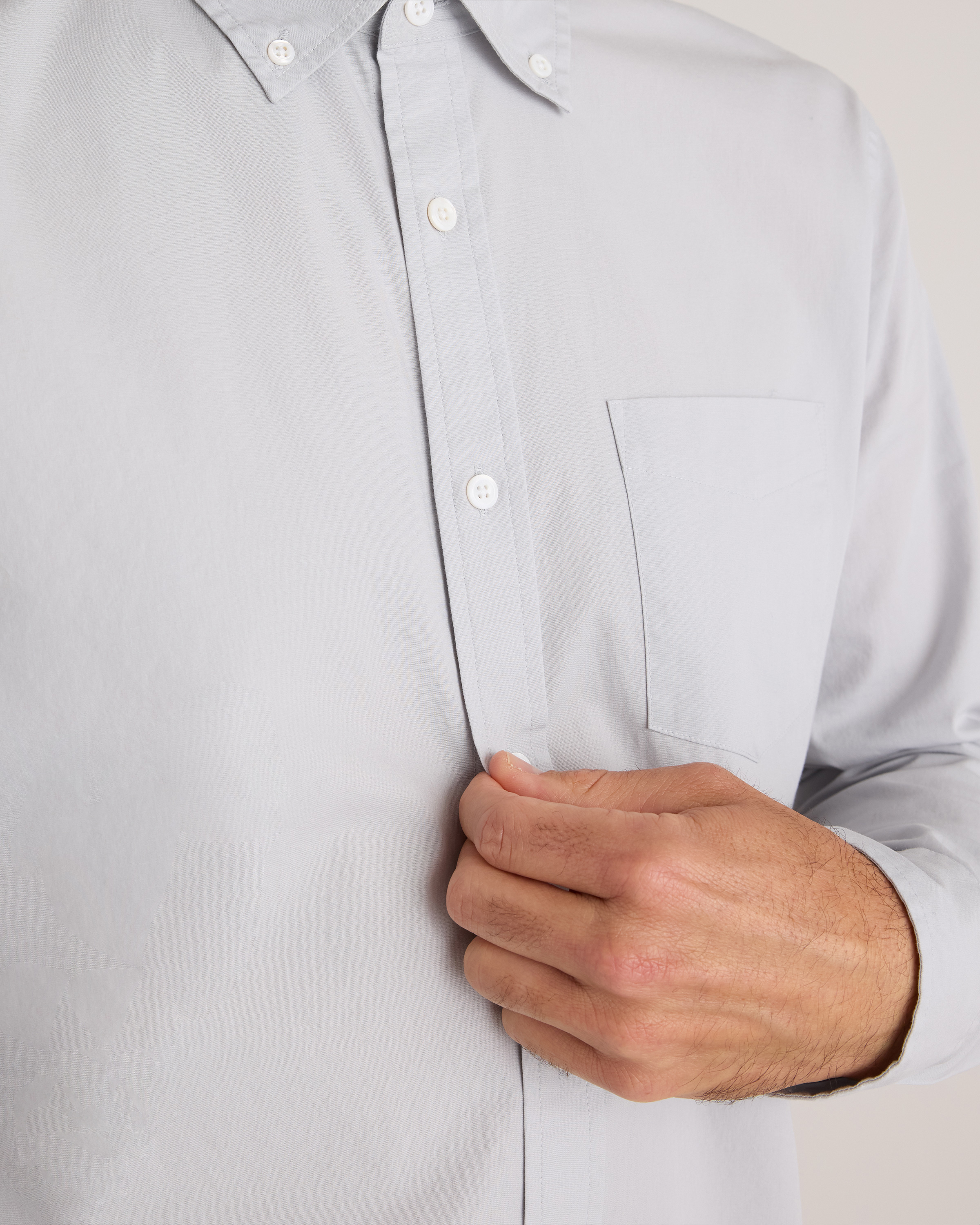 Organic Cotton Stretch Poplin Shirt — Image 3