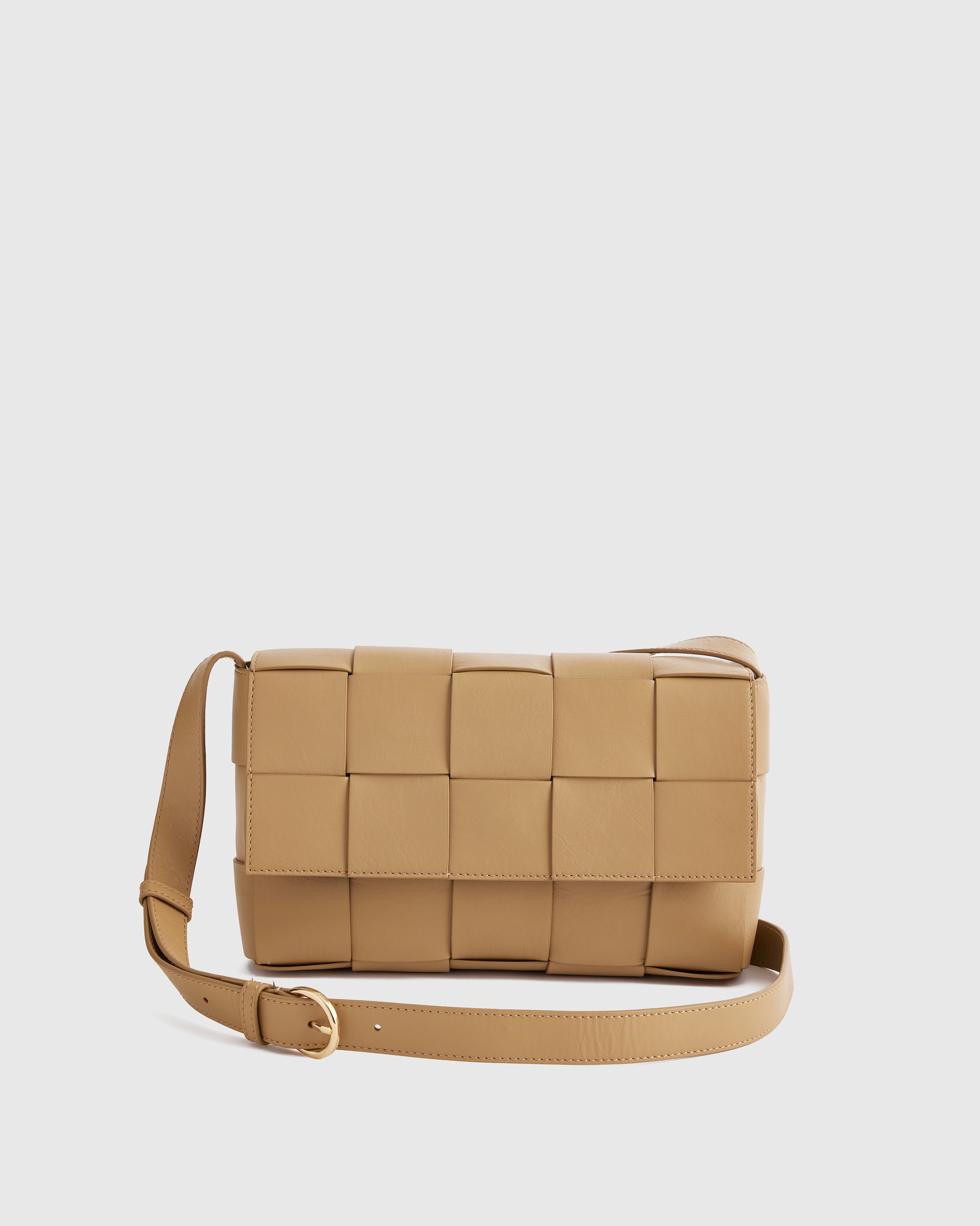 Italian Leather Handwoven Flap Crossbody — Image 16
