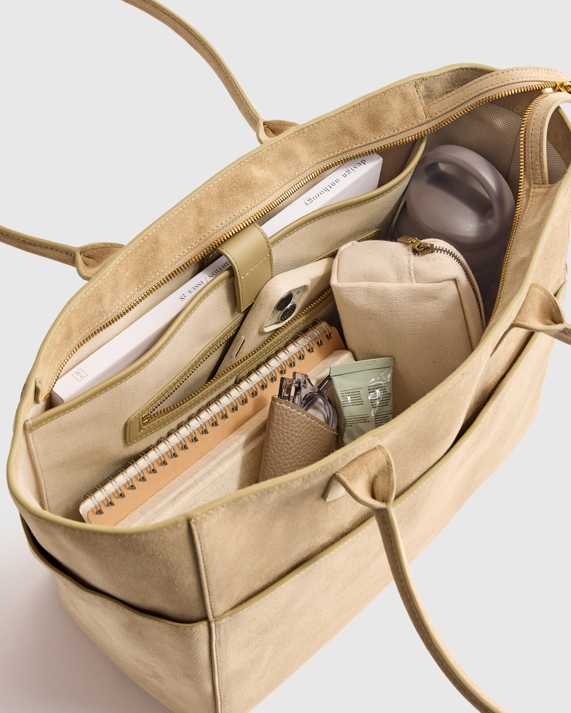Italian Suede Shopper Tote — Image 5