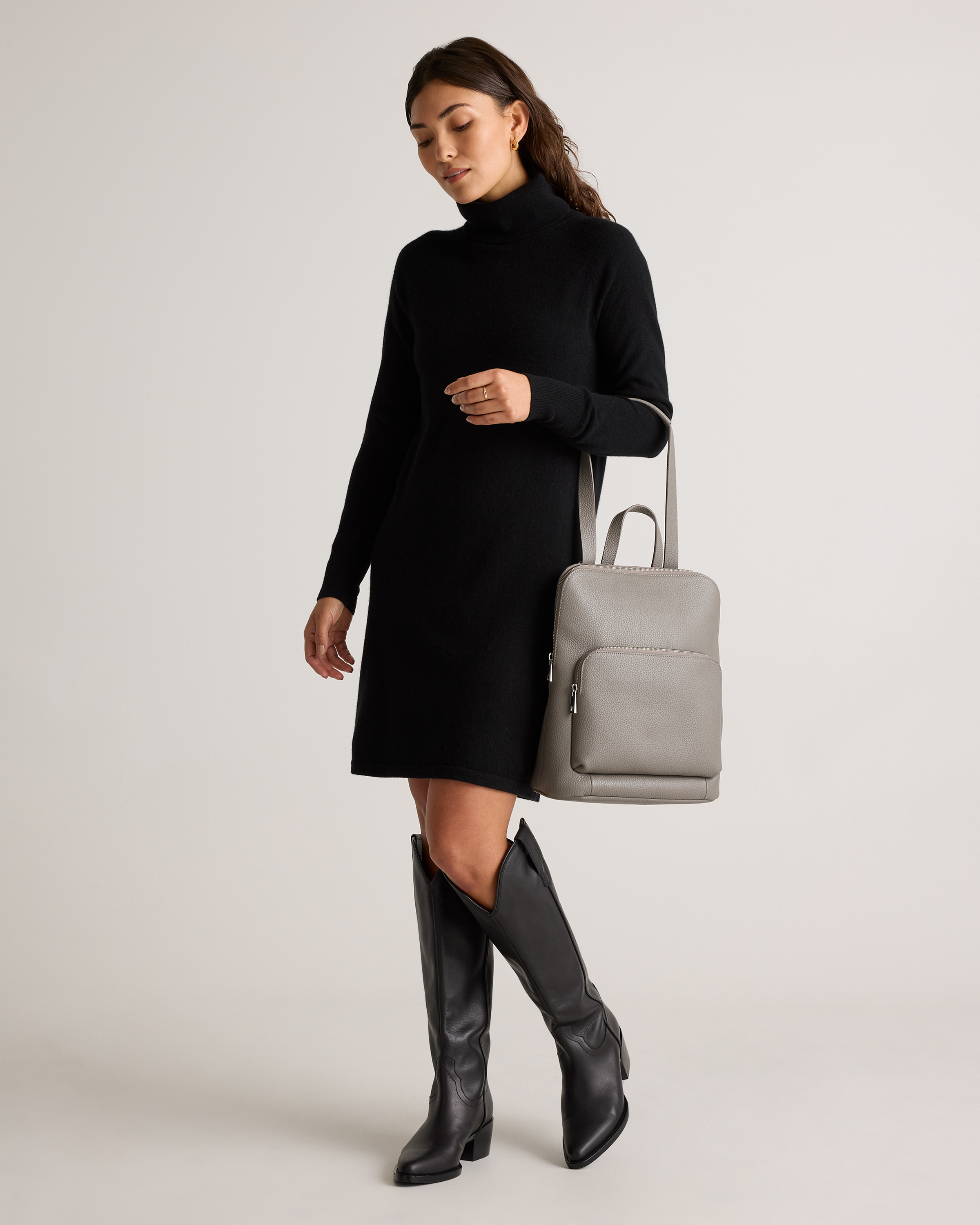Italian Leather Convertible Backpack — Image 11